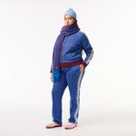 Kadın Regular Fit Fermuarlı Monogram Mavi Sweatshirt