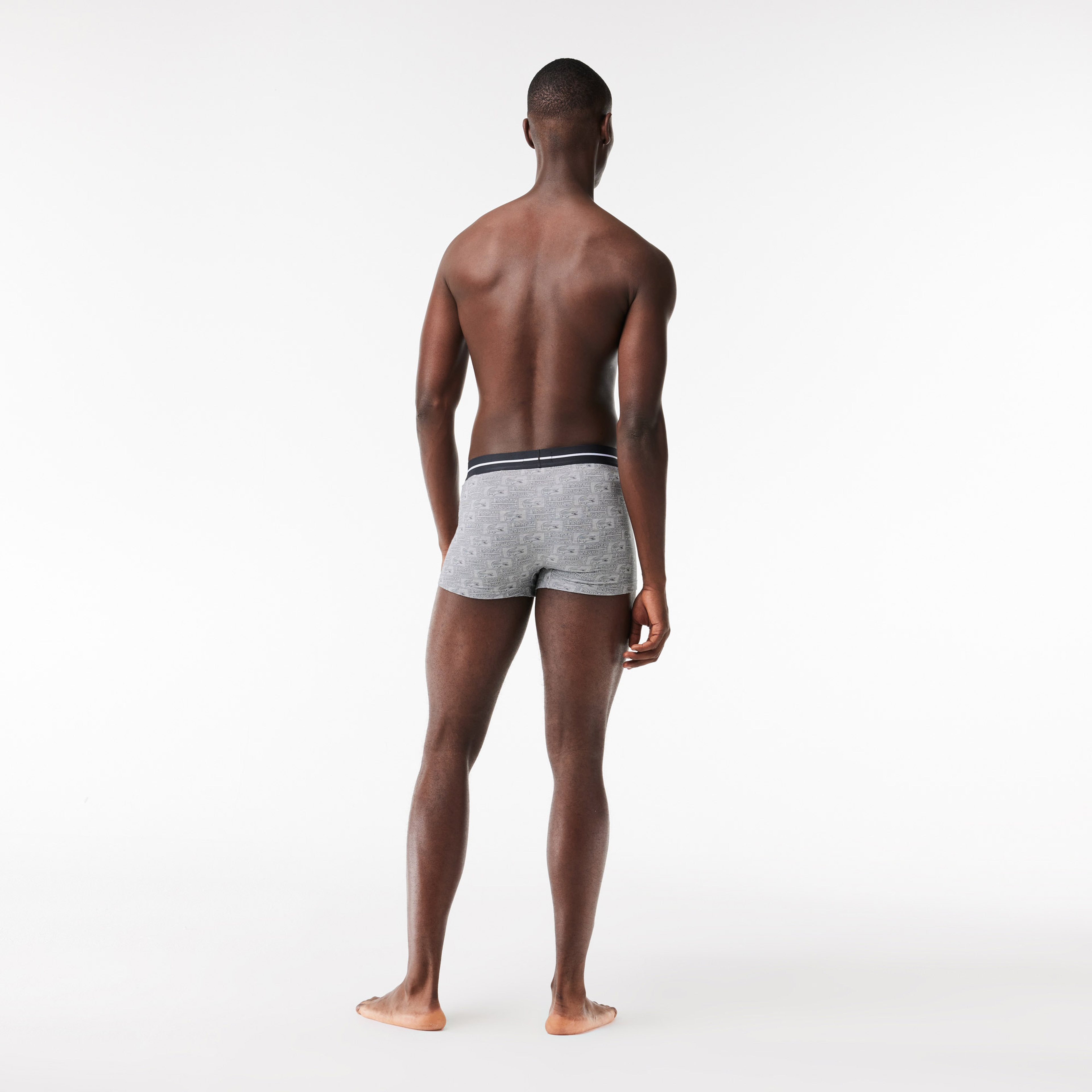 Lacoste Active Erkek Baskılı 3'lü Gri Boxer
