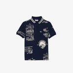 Çocuk Desenli Lacivert Polo