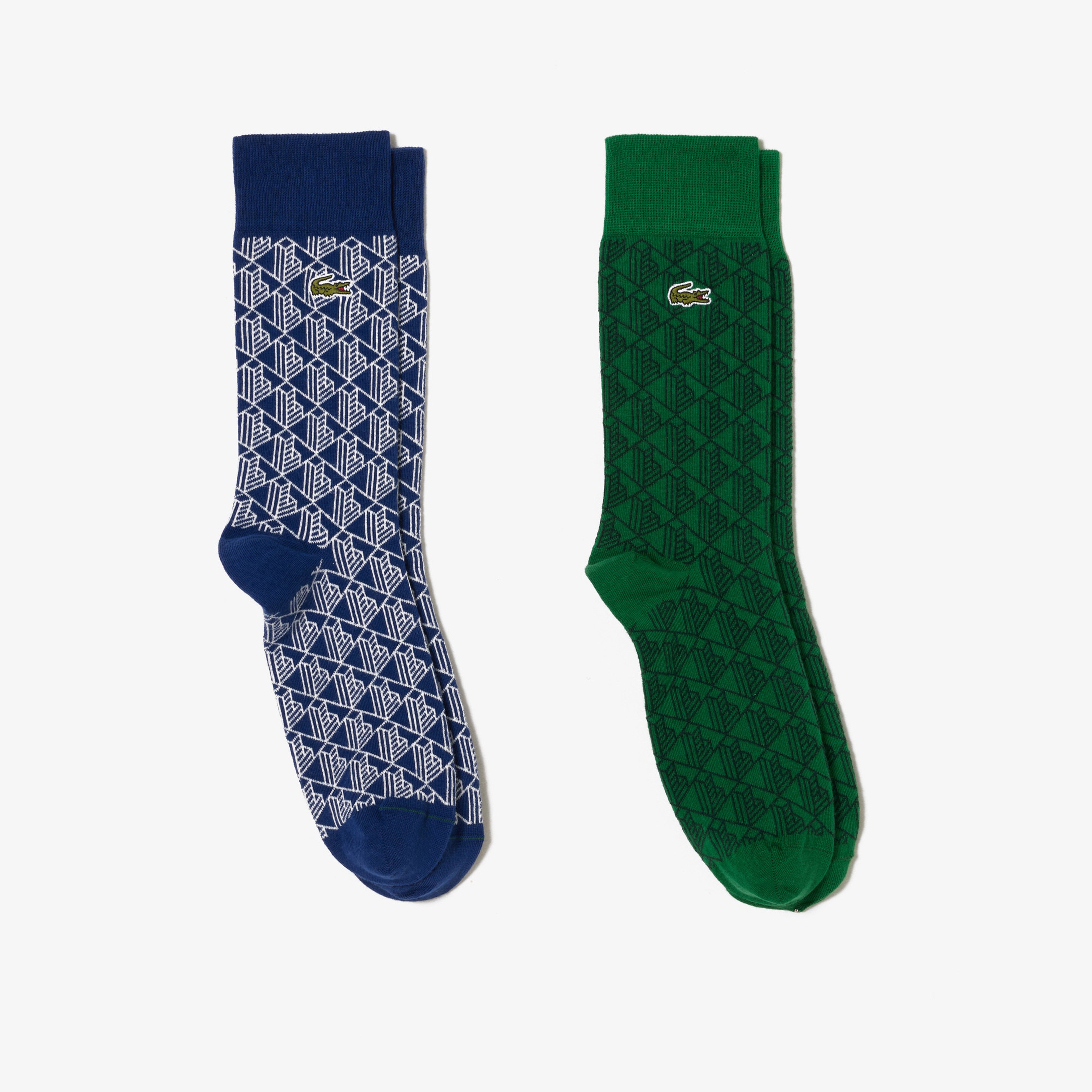 Unisex Uzun Monogram Renkli Çorap