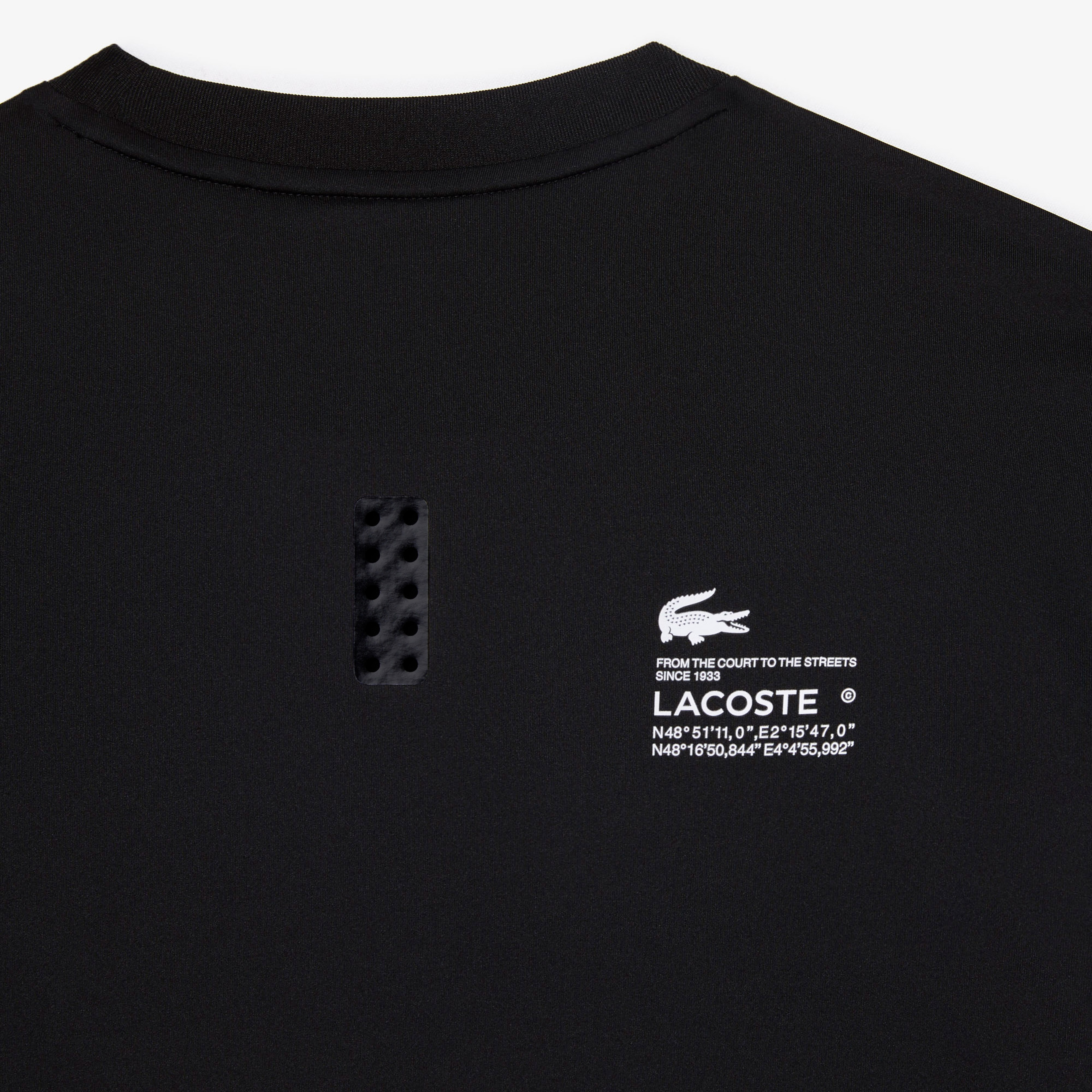 Lacoste SPORT Slim Fit Bisiklet Yaka Erkek Siyah T-Shirt