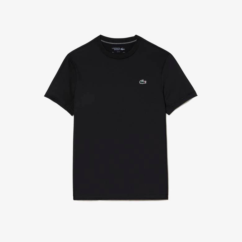 Lacoste SPORT Slim Fit Bisiklet Yaka Erkek Siyah T-Shirt