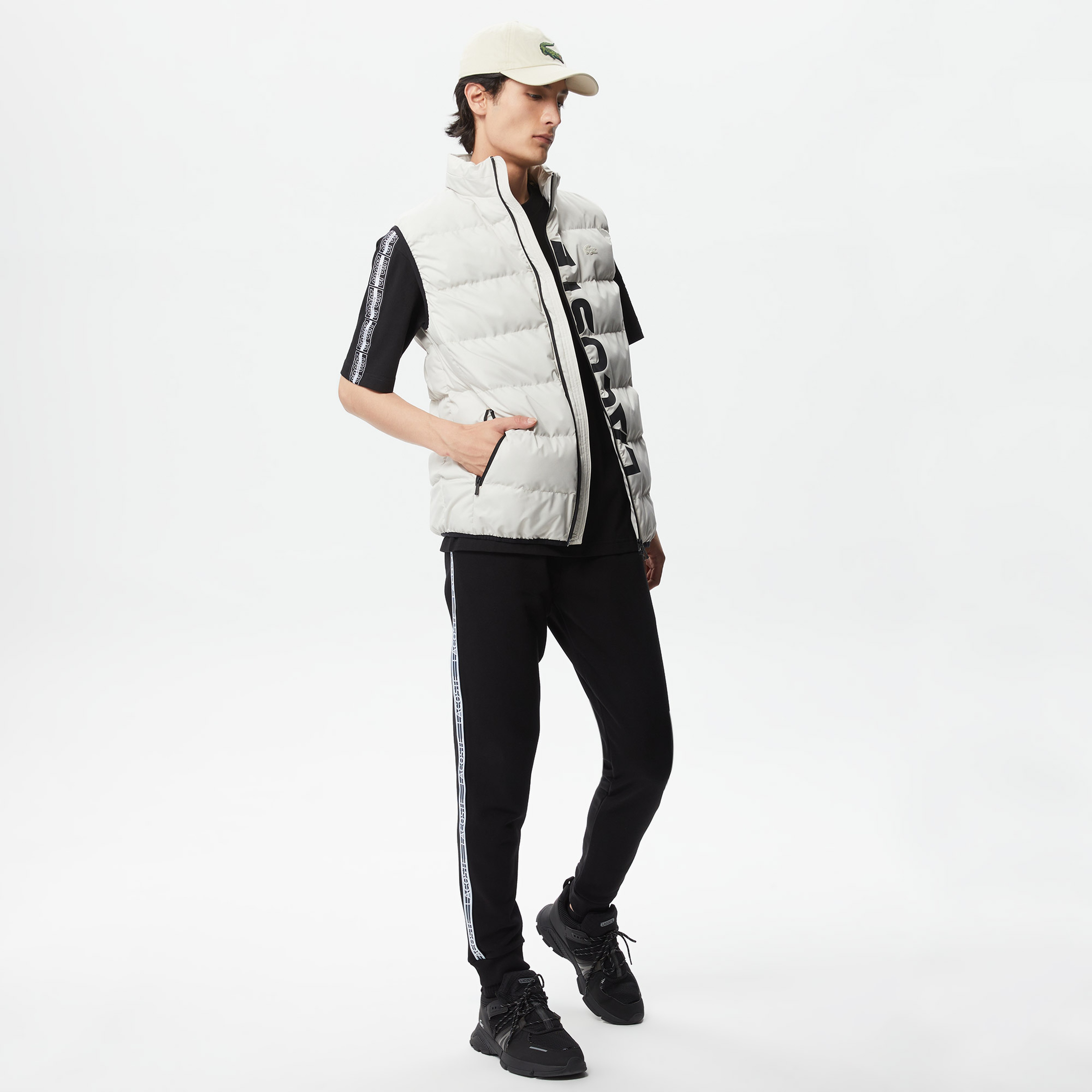 Erkek Kapitone Açık Gri Yelek