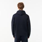 Erkek Relaxed Fit Kapüşonlu Baskılı Siyah Sweatshirt