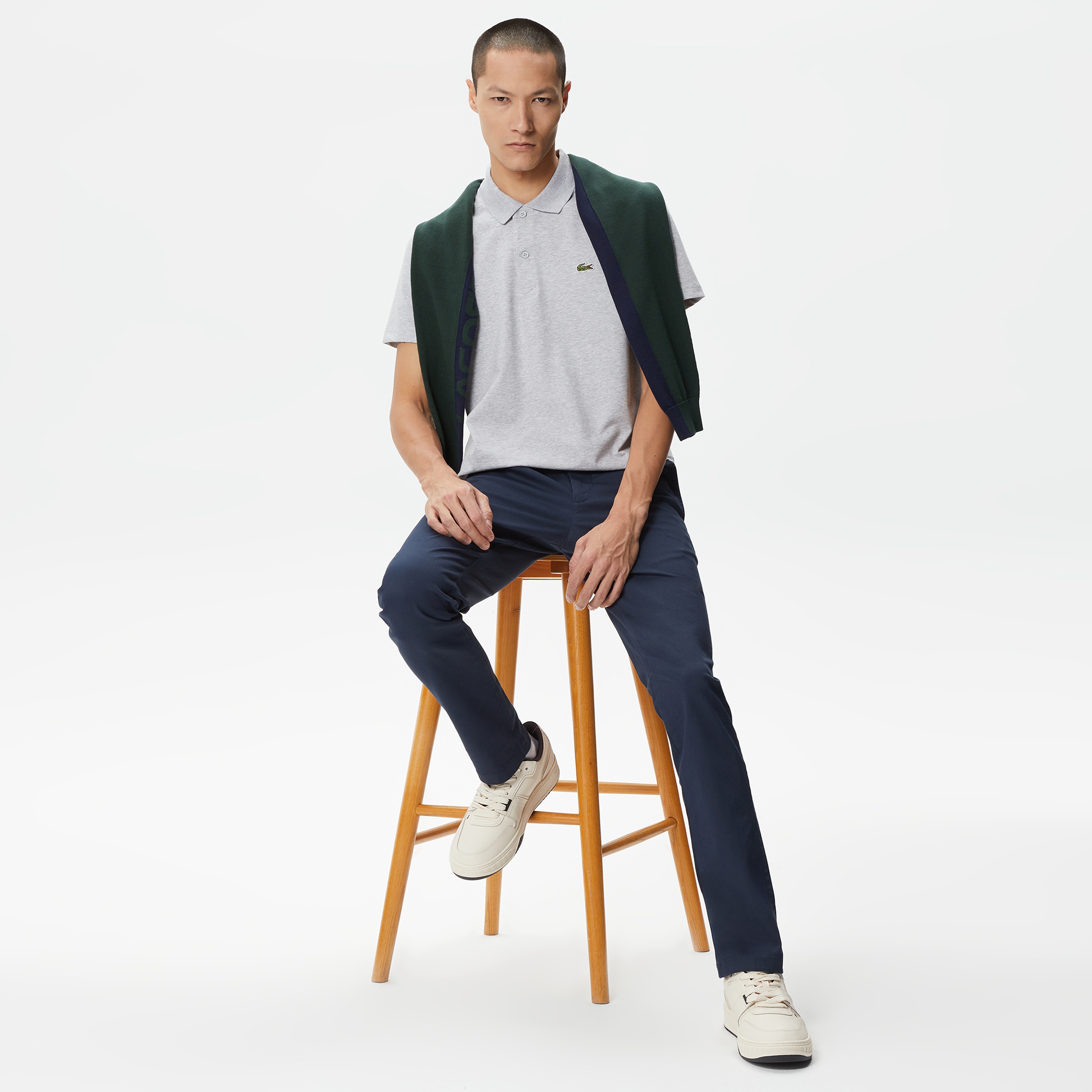 Erkek Regular Fit Gri Polo