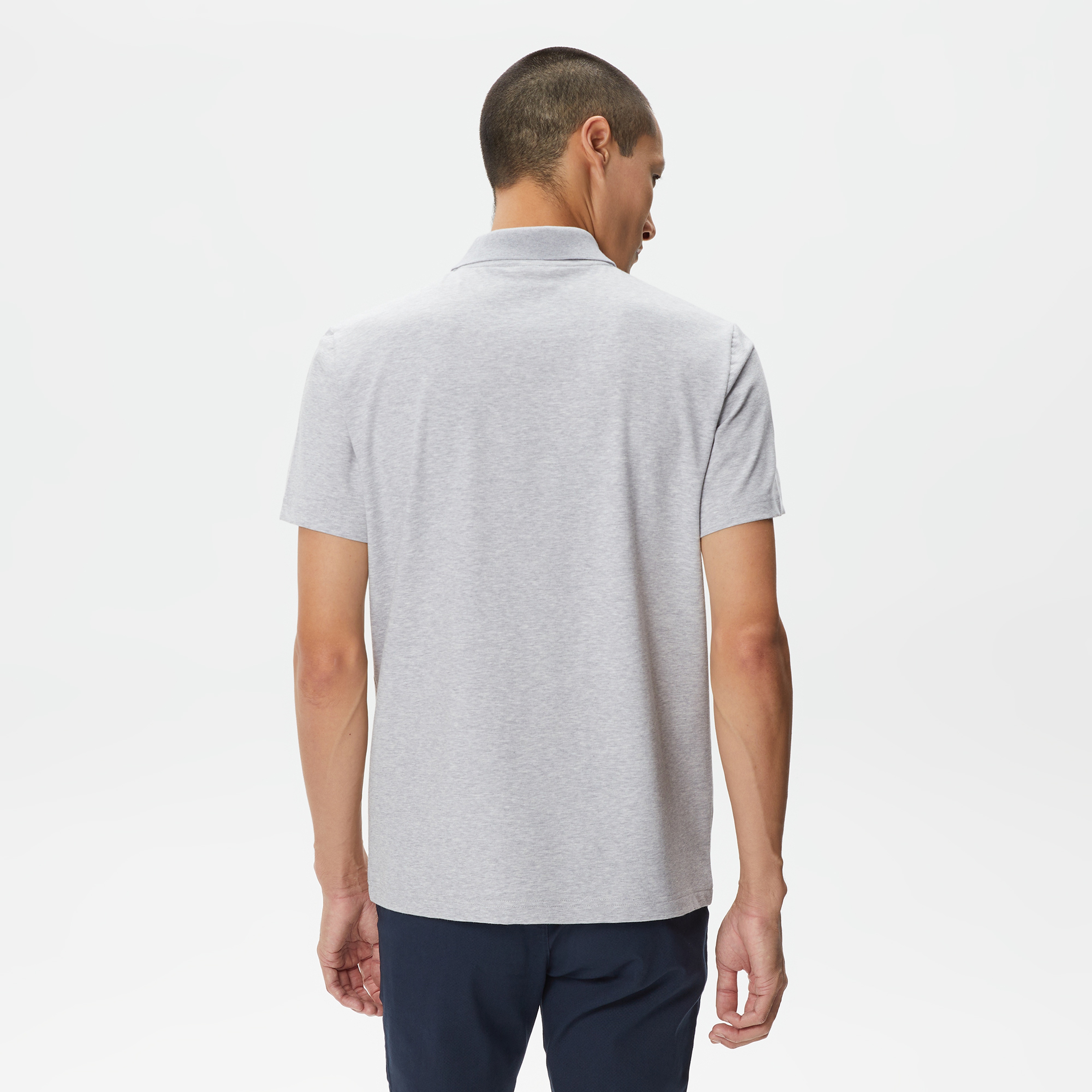 Erkek Regular Fit Gri Polo