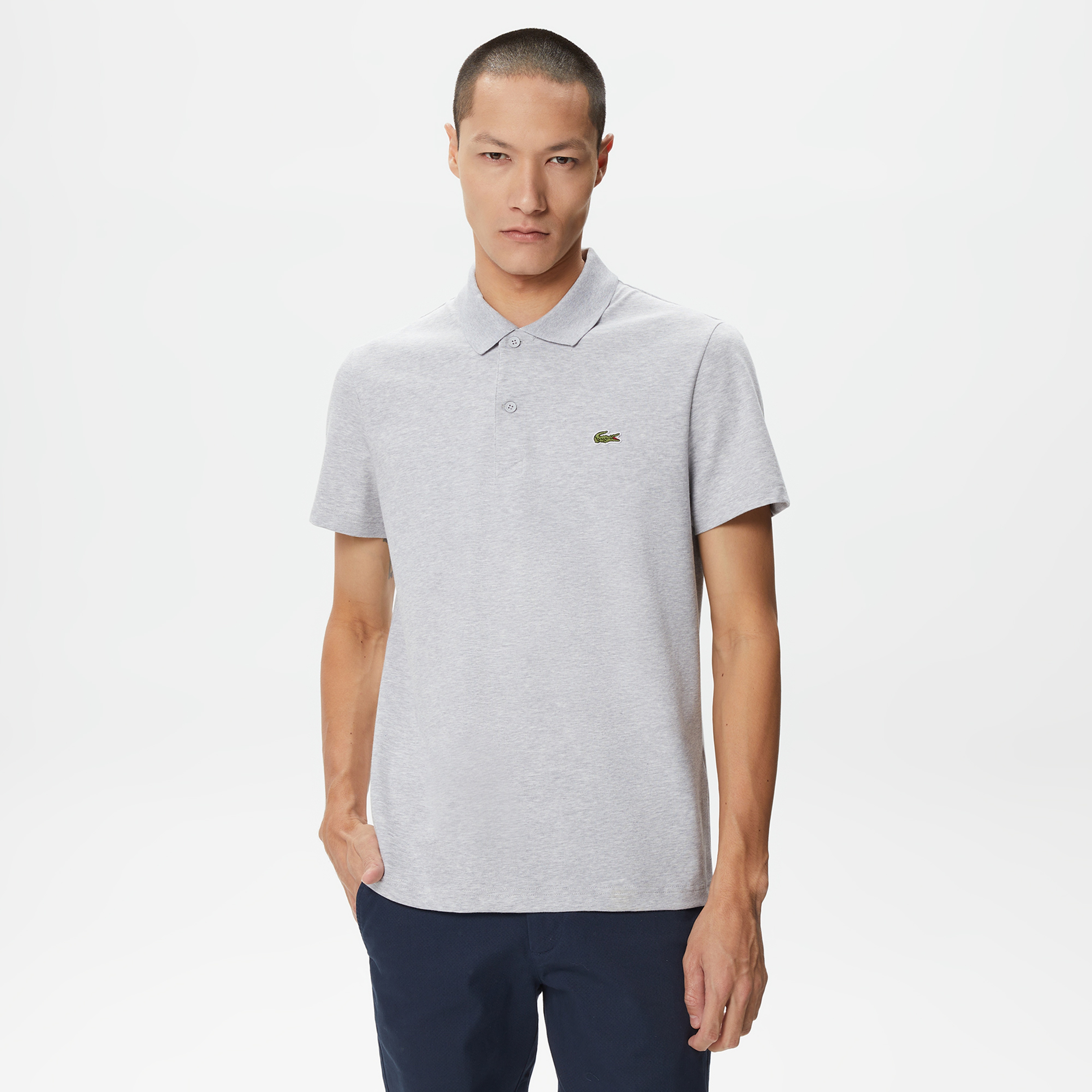 Erkek Regular Fit Gri Polo