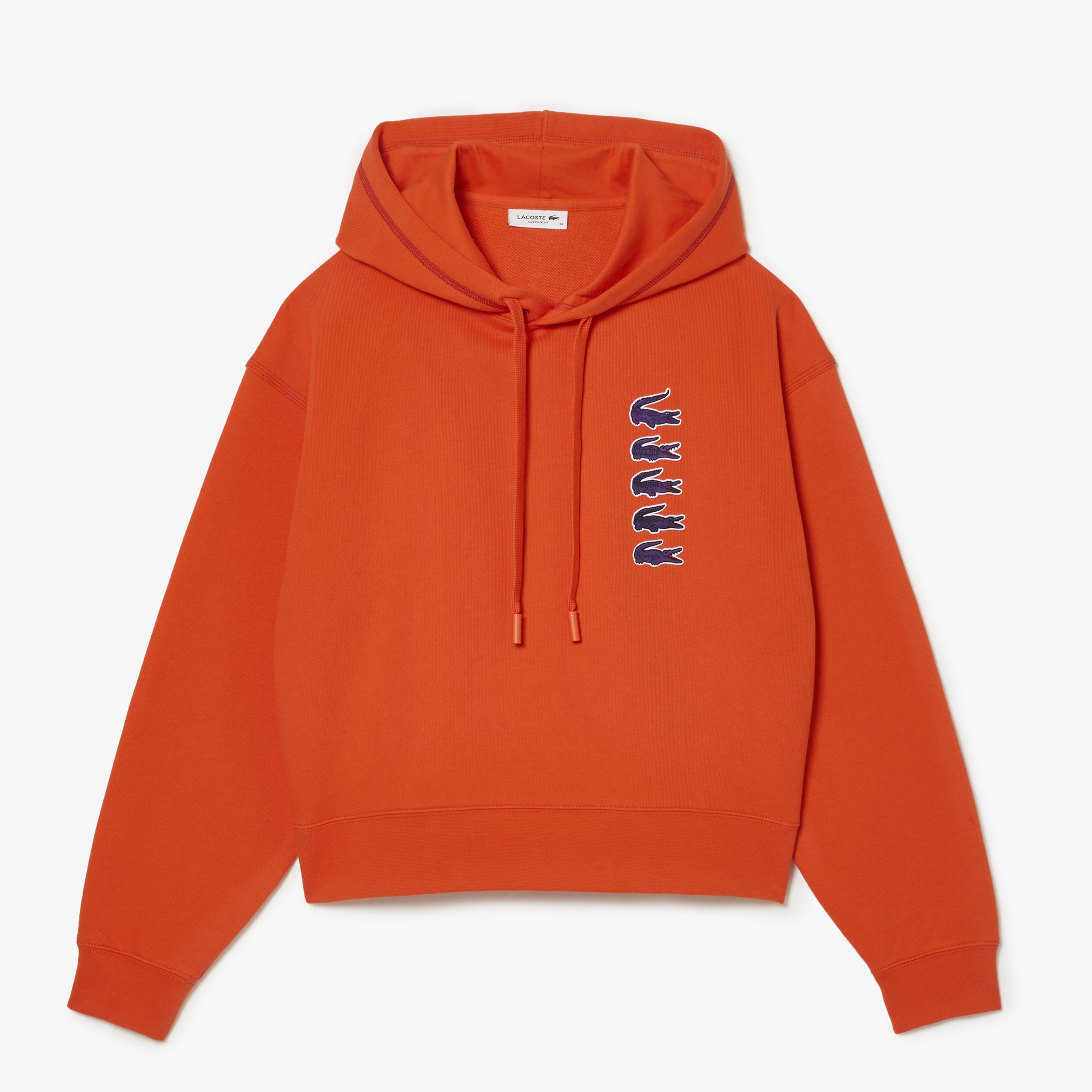 Kadın Relaxed Fit Kapüşonlu Turuncu Sweatshirt