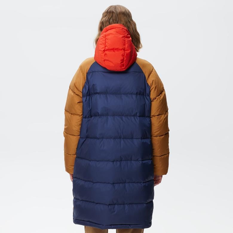 Kadın Kapüşonlu Çift Taraflı Kahverengi Mont