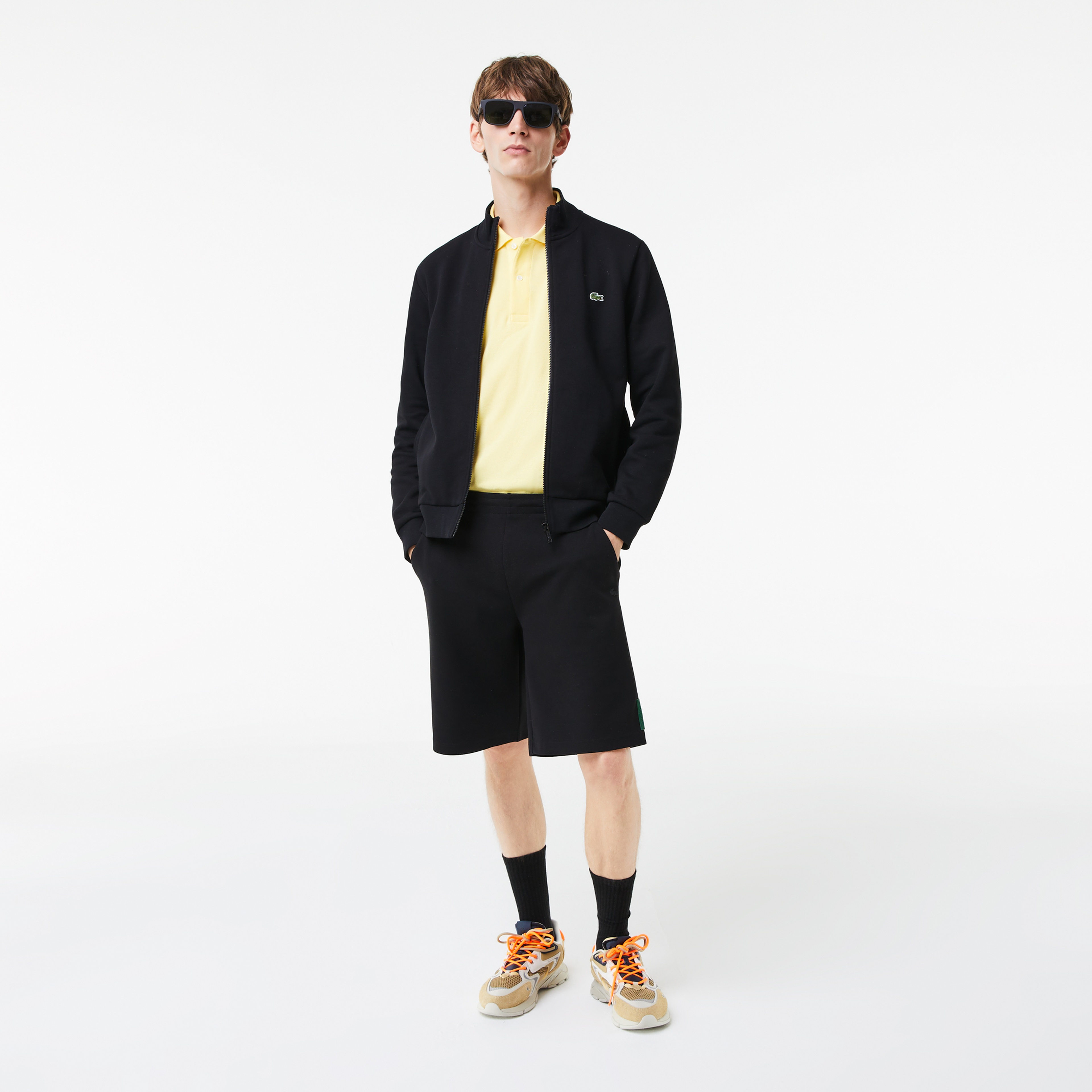 Erkek Regular Fit Fermuarlı Siyah Sweatshirt