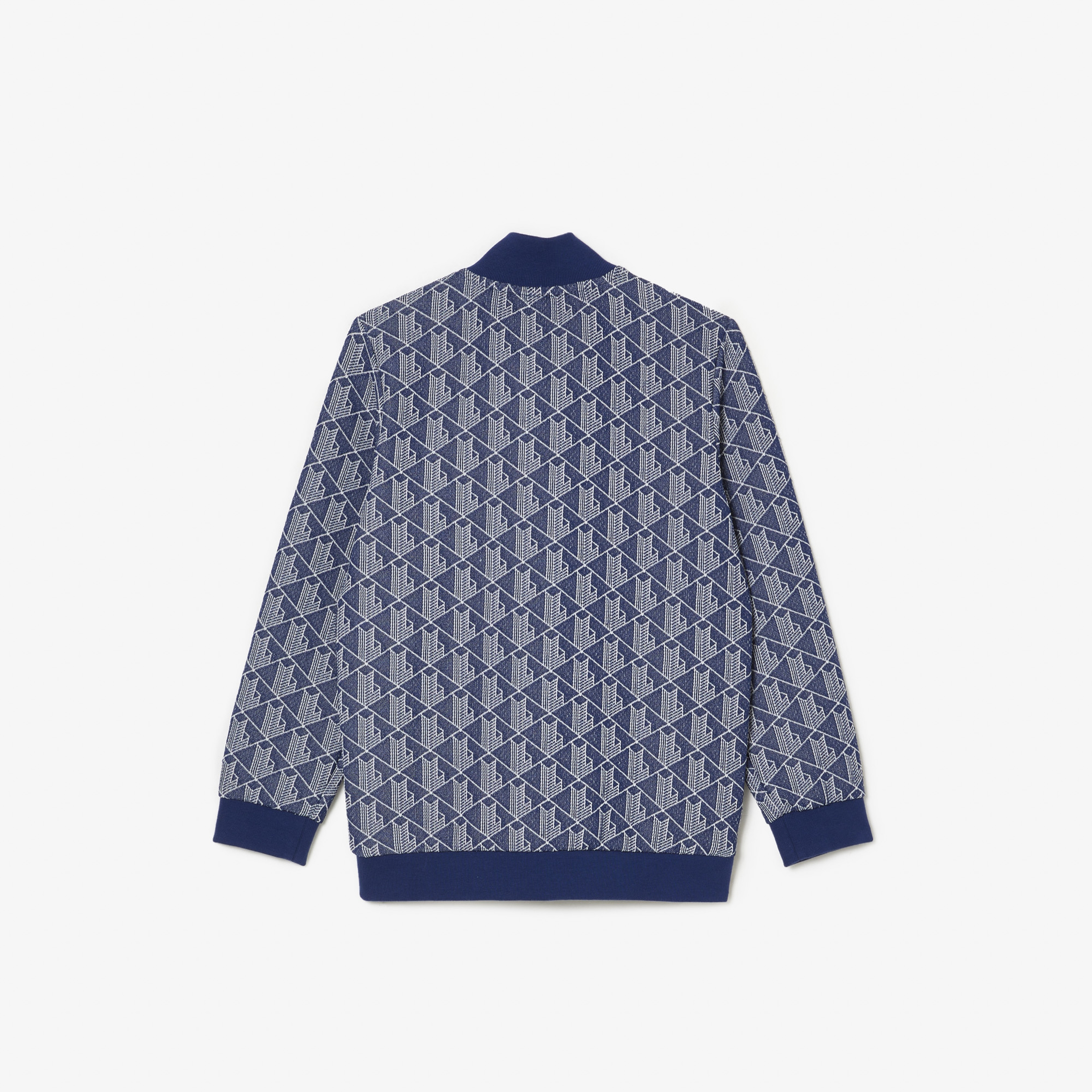 Çocuk Fermuarlı Monogram Mavi Sweatshirt