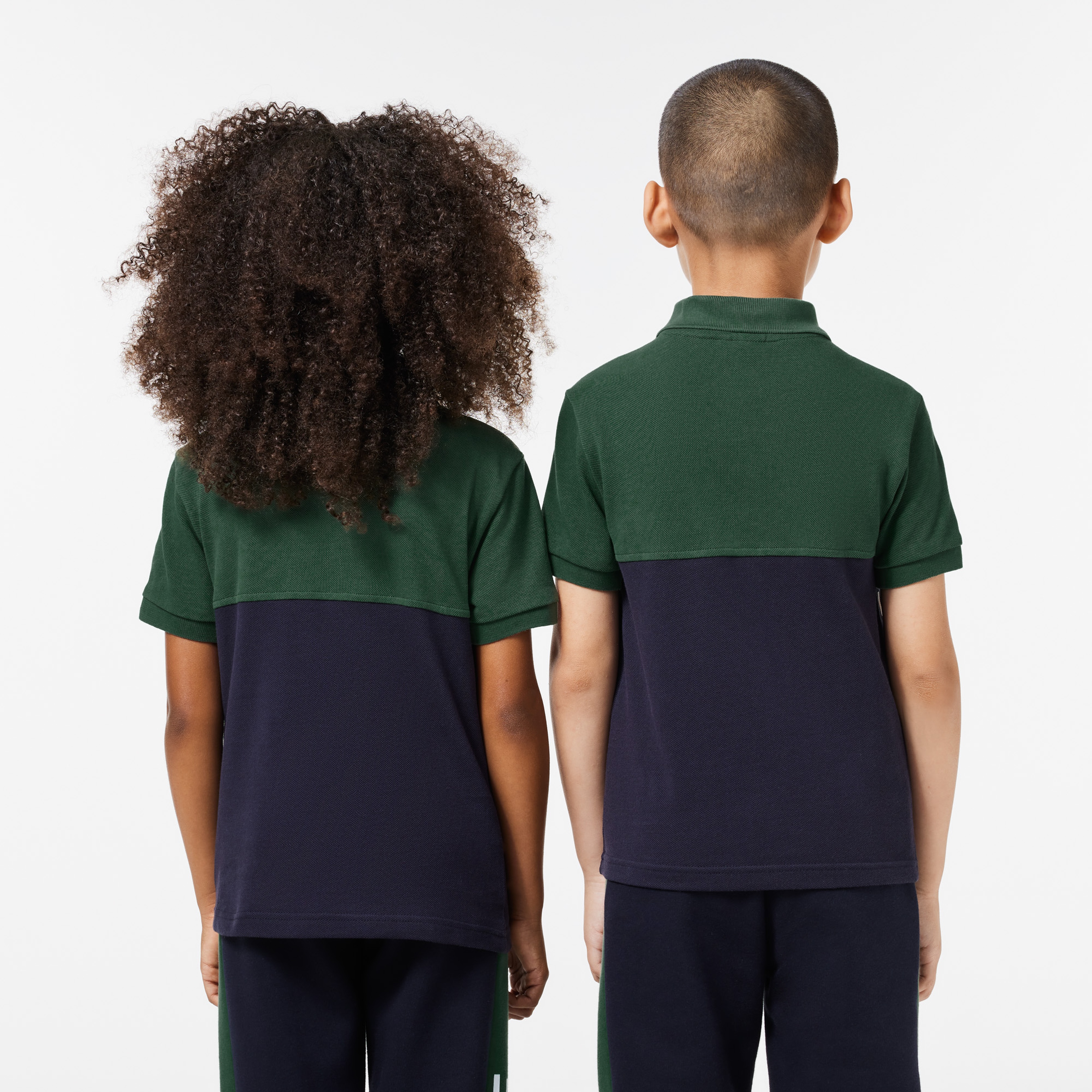 Çocuk Renk Bloklu Haki Polo