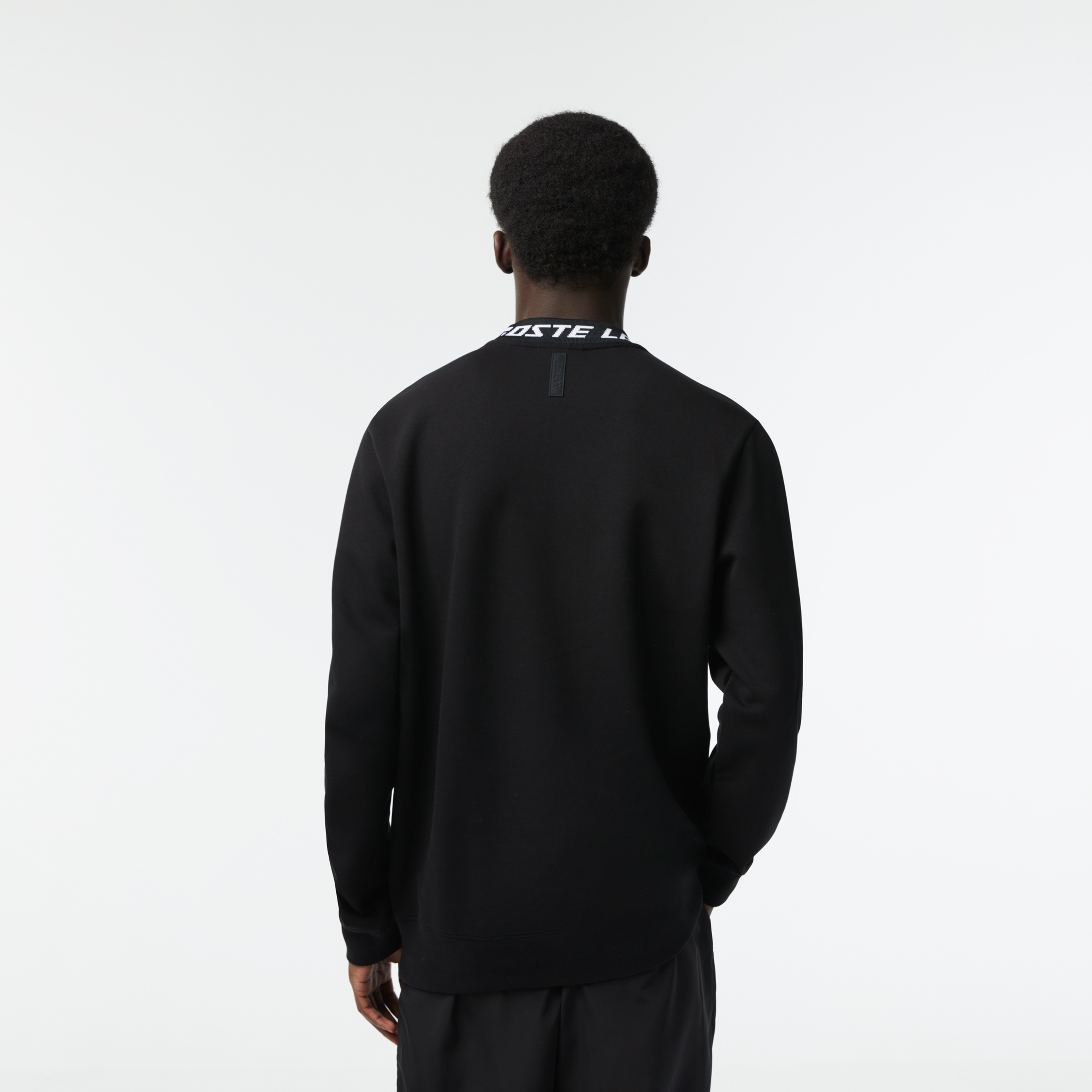 Erkek Classic Fit Bisiklet Yaka Baskılı Siyah Sweatshirt