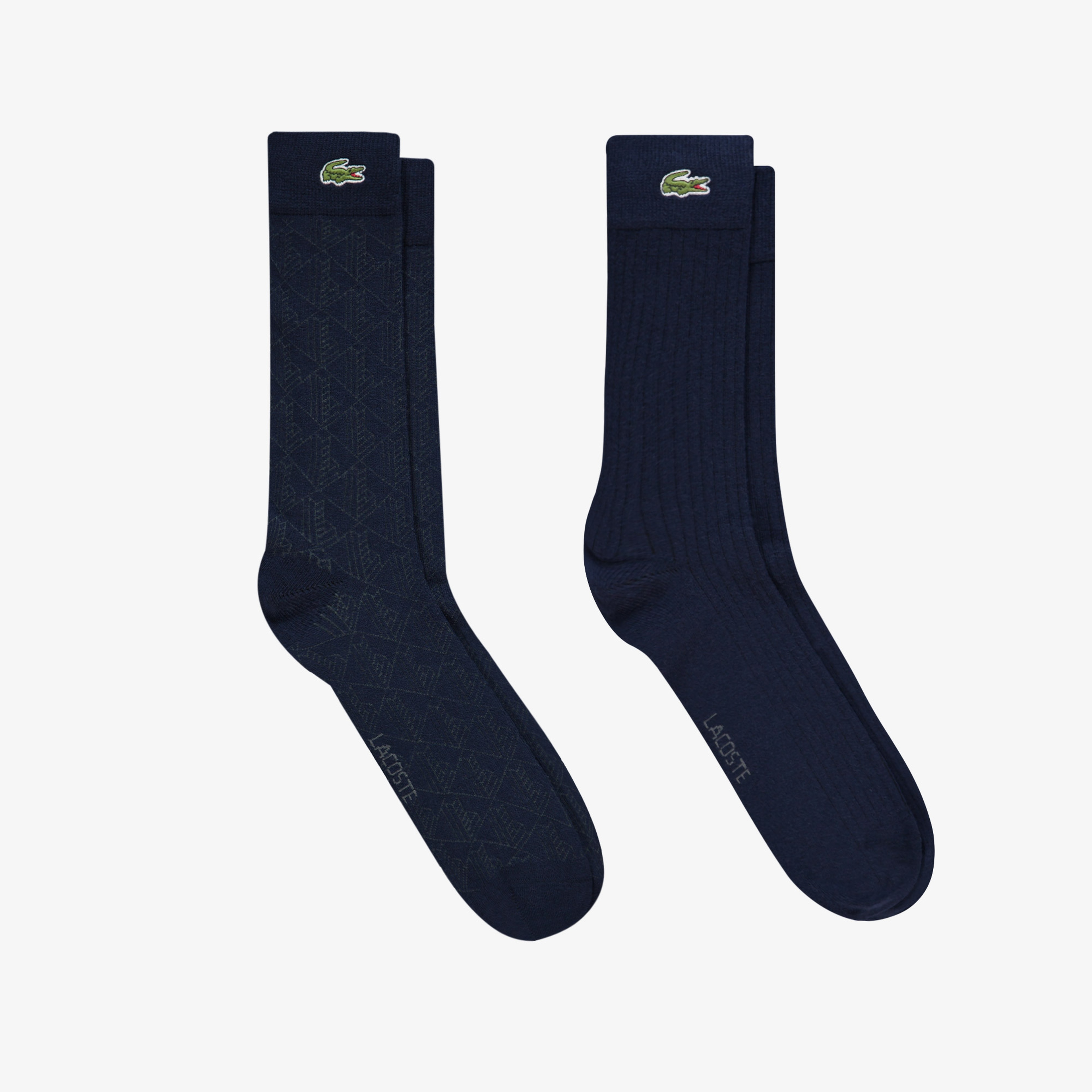 Erkek Baskılı 2'li Lacivert Çorap