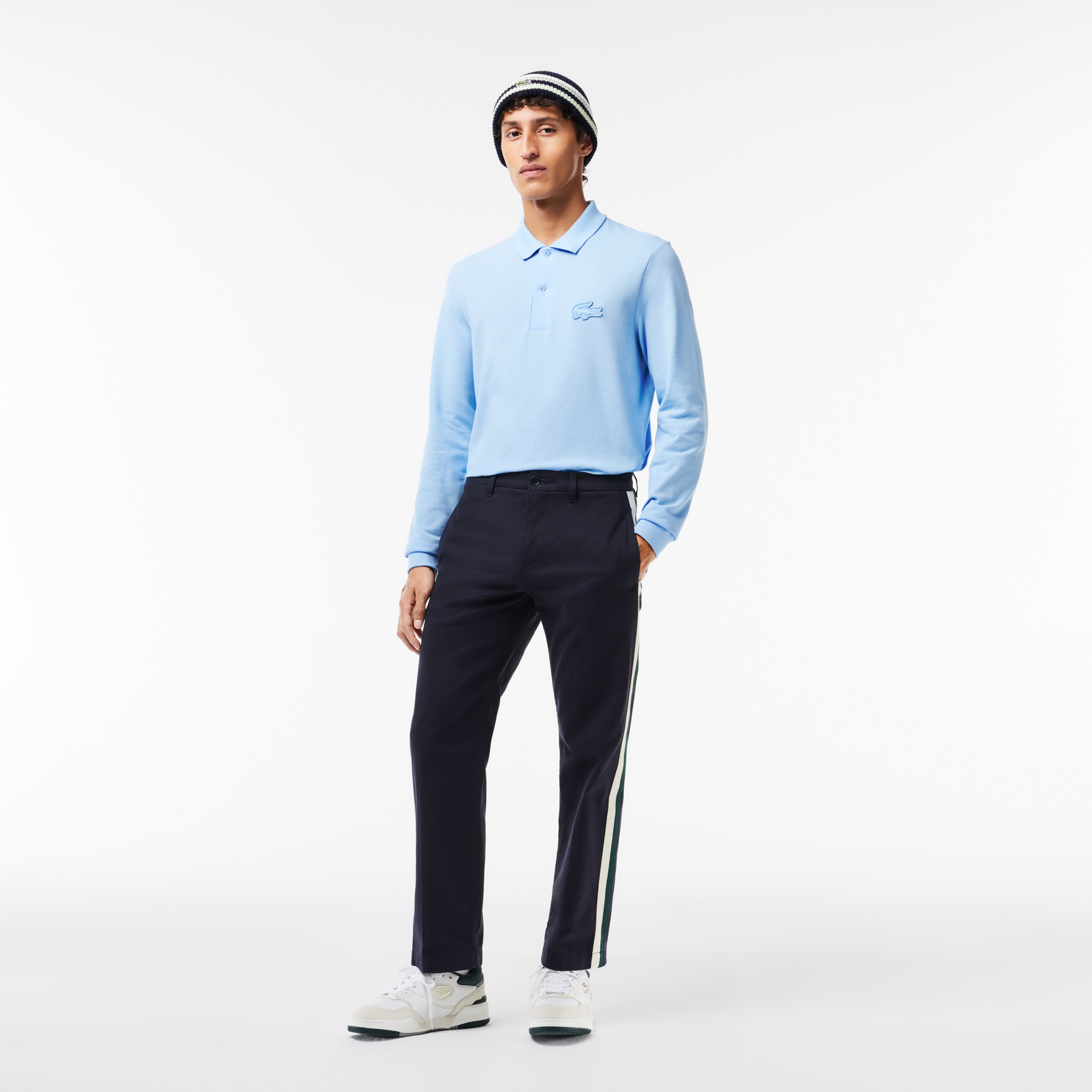 Erkek Regular Fit Uzun Kollu L.12.12 Açık Mavi Polo