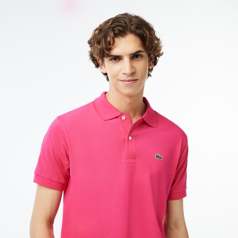 L.12.12 Erkek Classic Fit Pembe Polo
