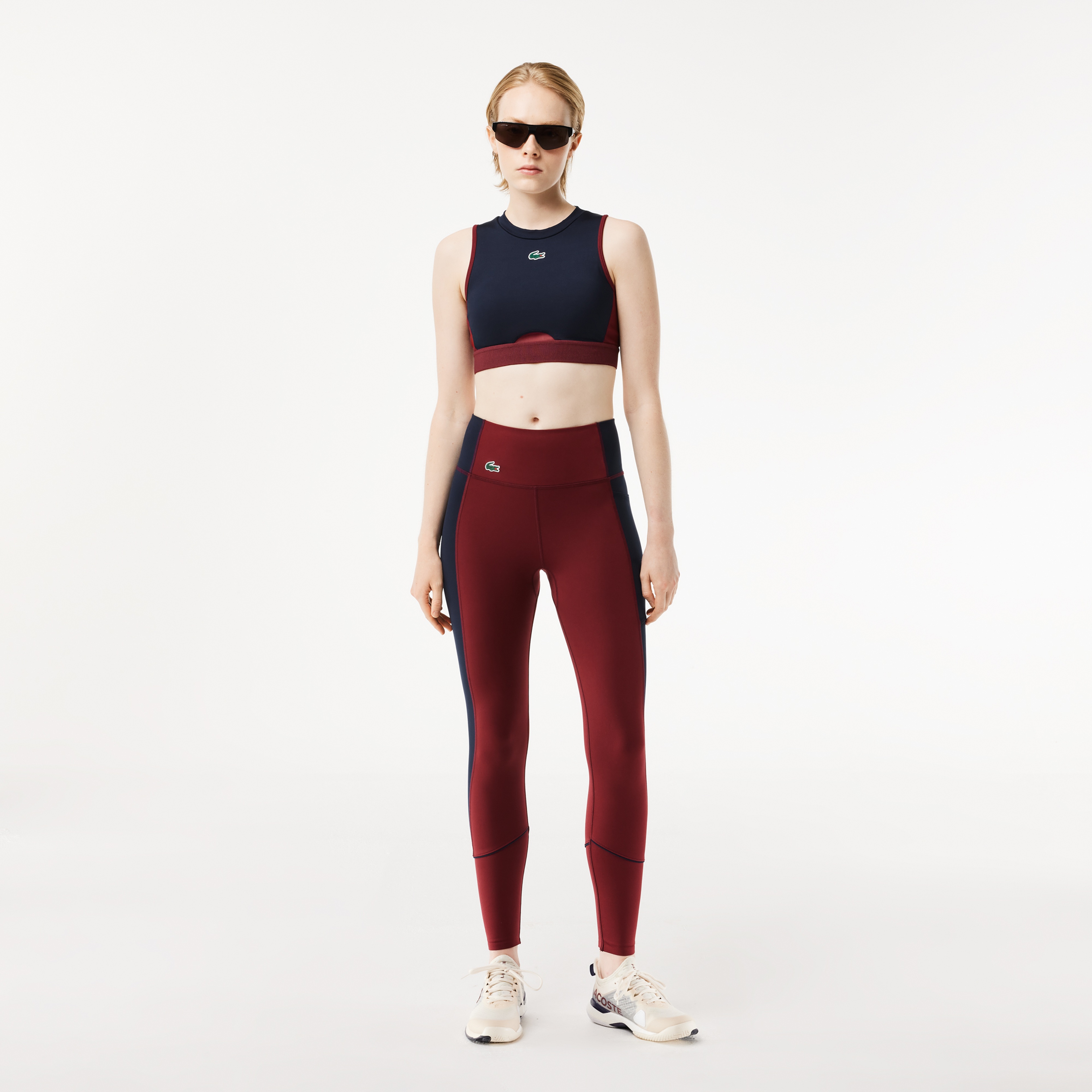 Active Kadın Slim Fit Renk Bloklu Bordo Bra