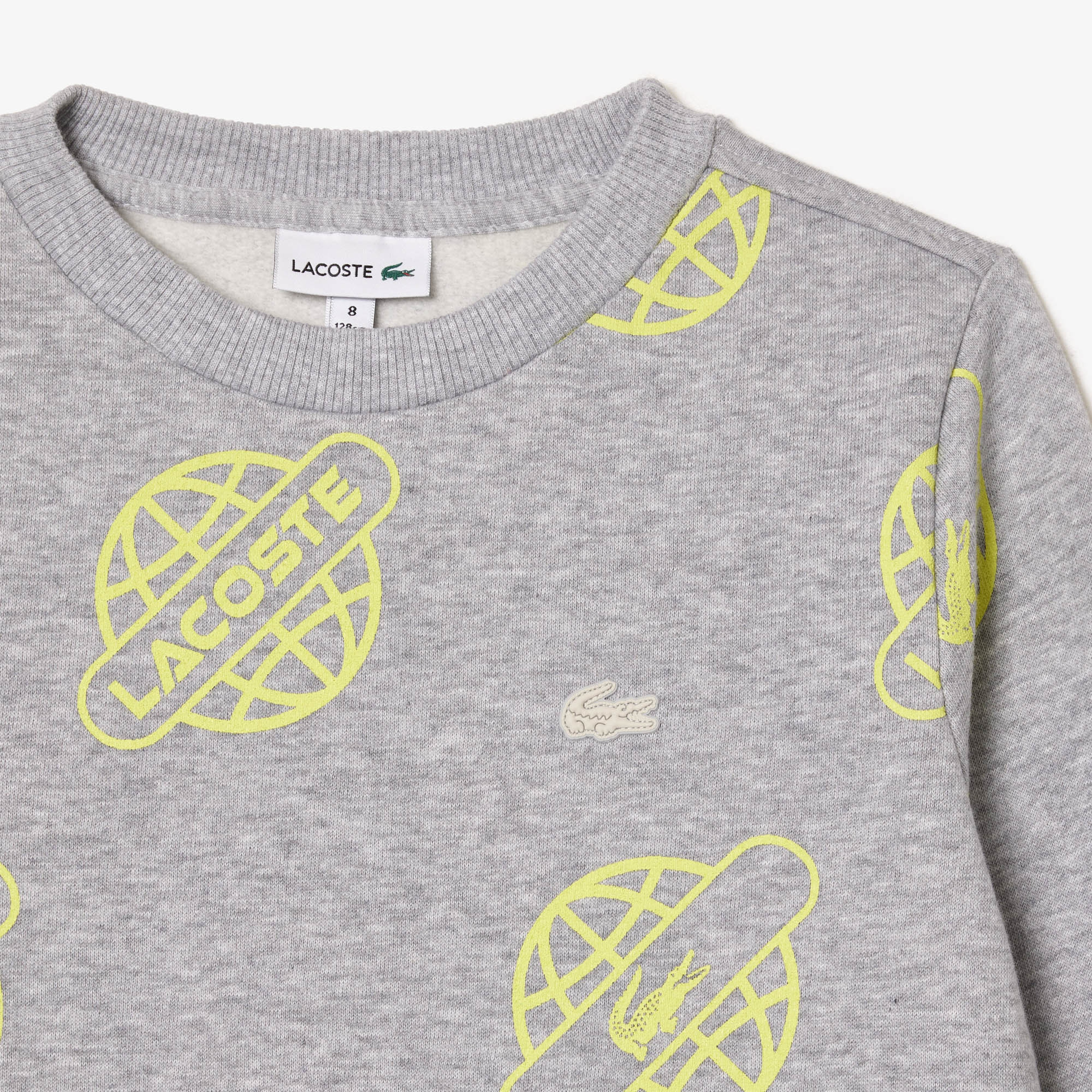 Heritage Çocuk Bisiklet Yaka Baskılı Gri Sweatshirt