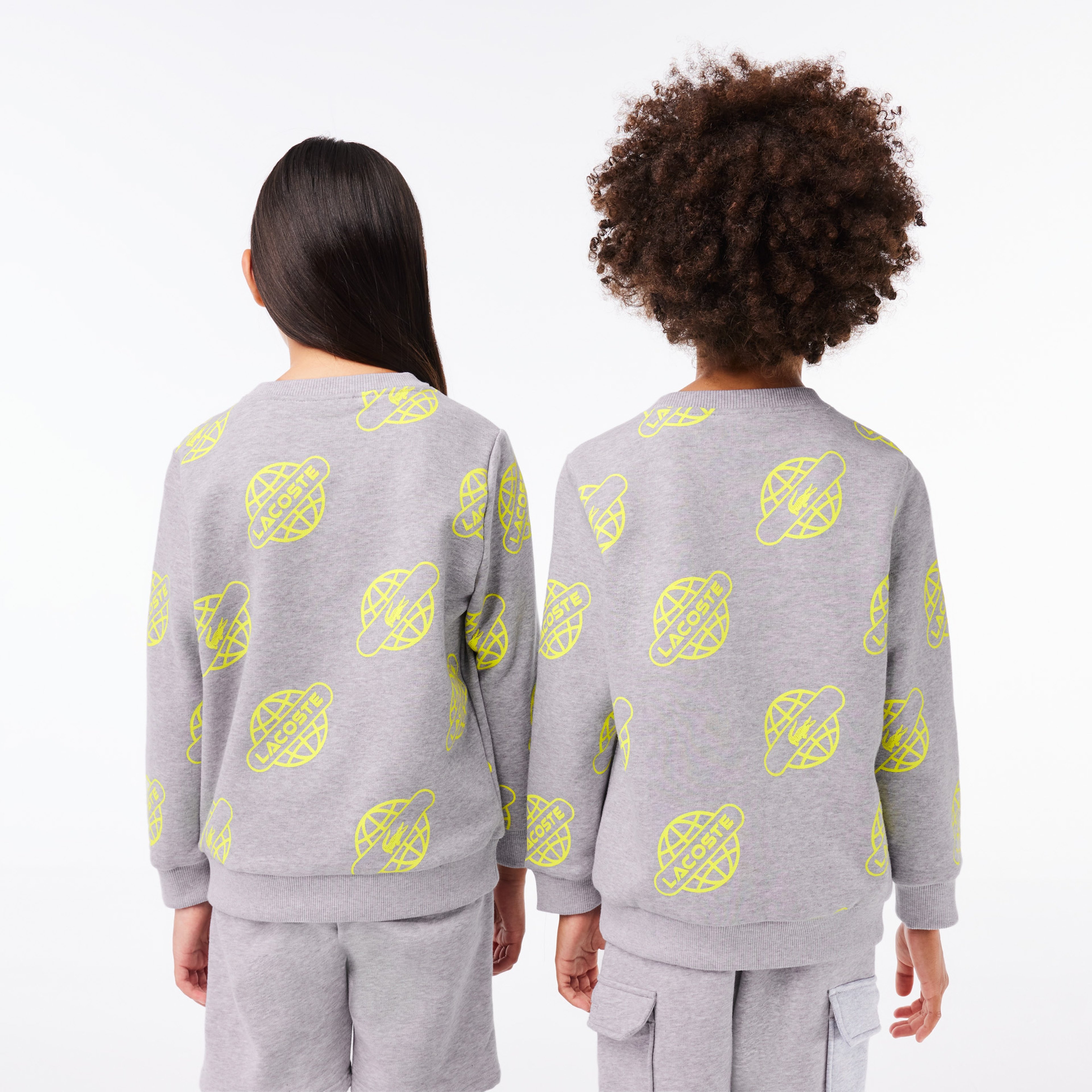 Heritage Çocuk Bisiklet Yaka Baskılı Gri Sweatshirt