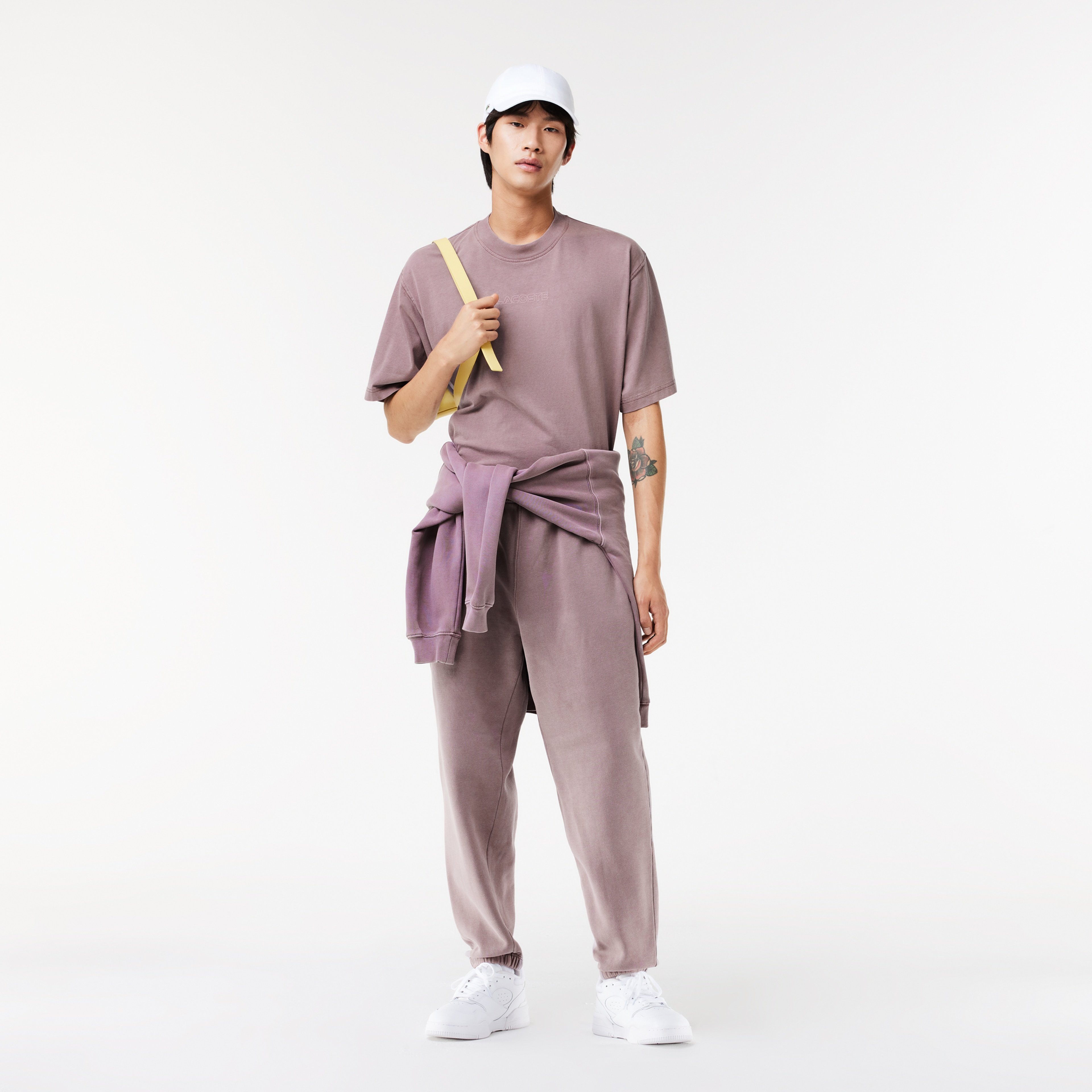 Neo Heritage Unisex Loose Fit Bisiklet Yaka Baskılı Mor T-Shirt