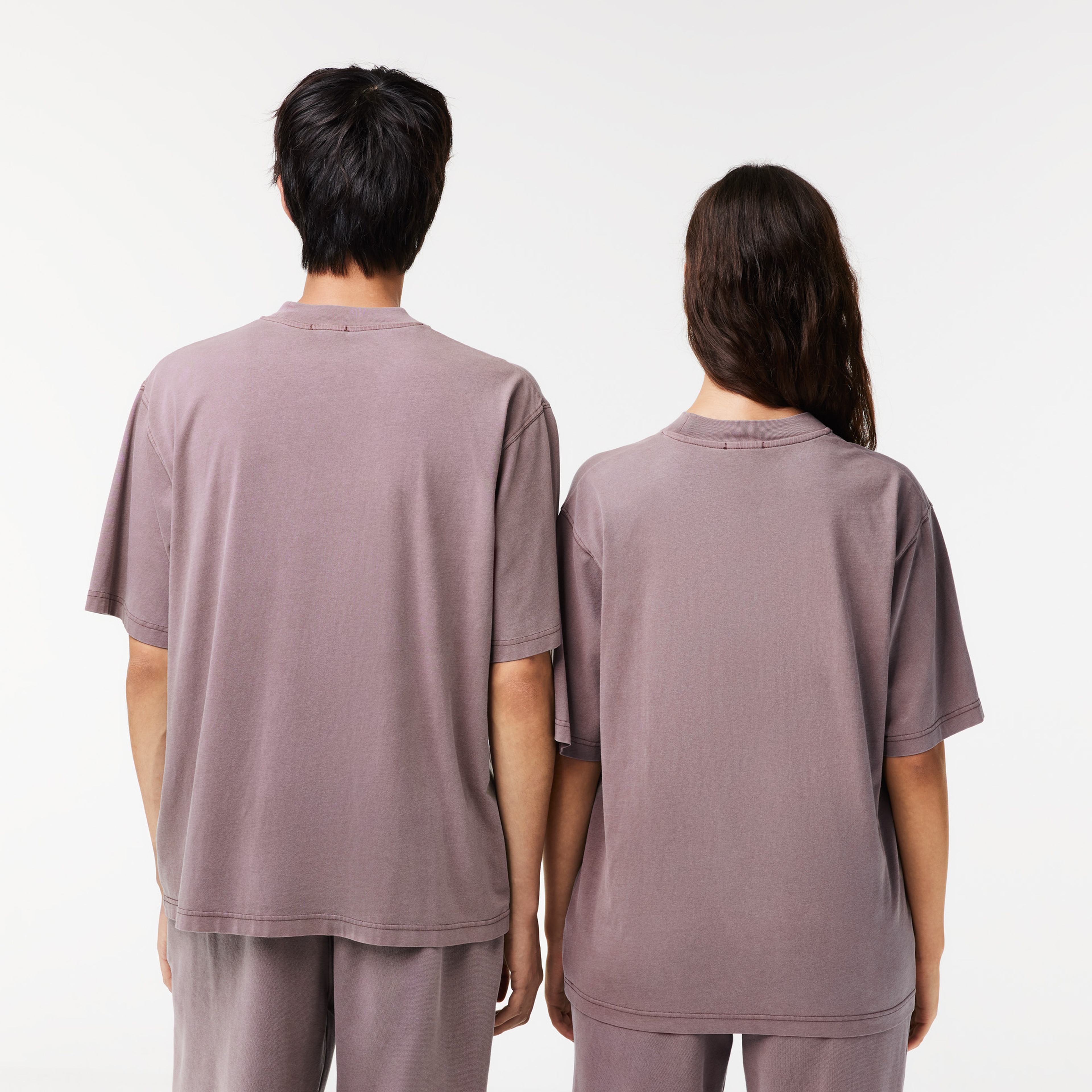 Neo Heritage Unisex Loose Fit Bisiklet Yaka Baskılı Mor T-Shirt