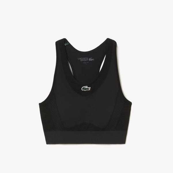 Active Kadın Slim Fit Kolsuz Siyah Bra