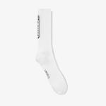 Erkek Baskılı Beyaz Çorap