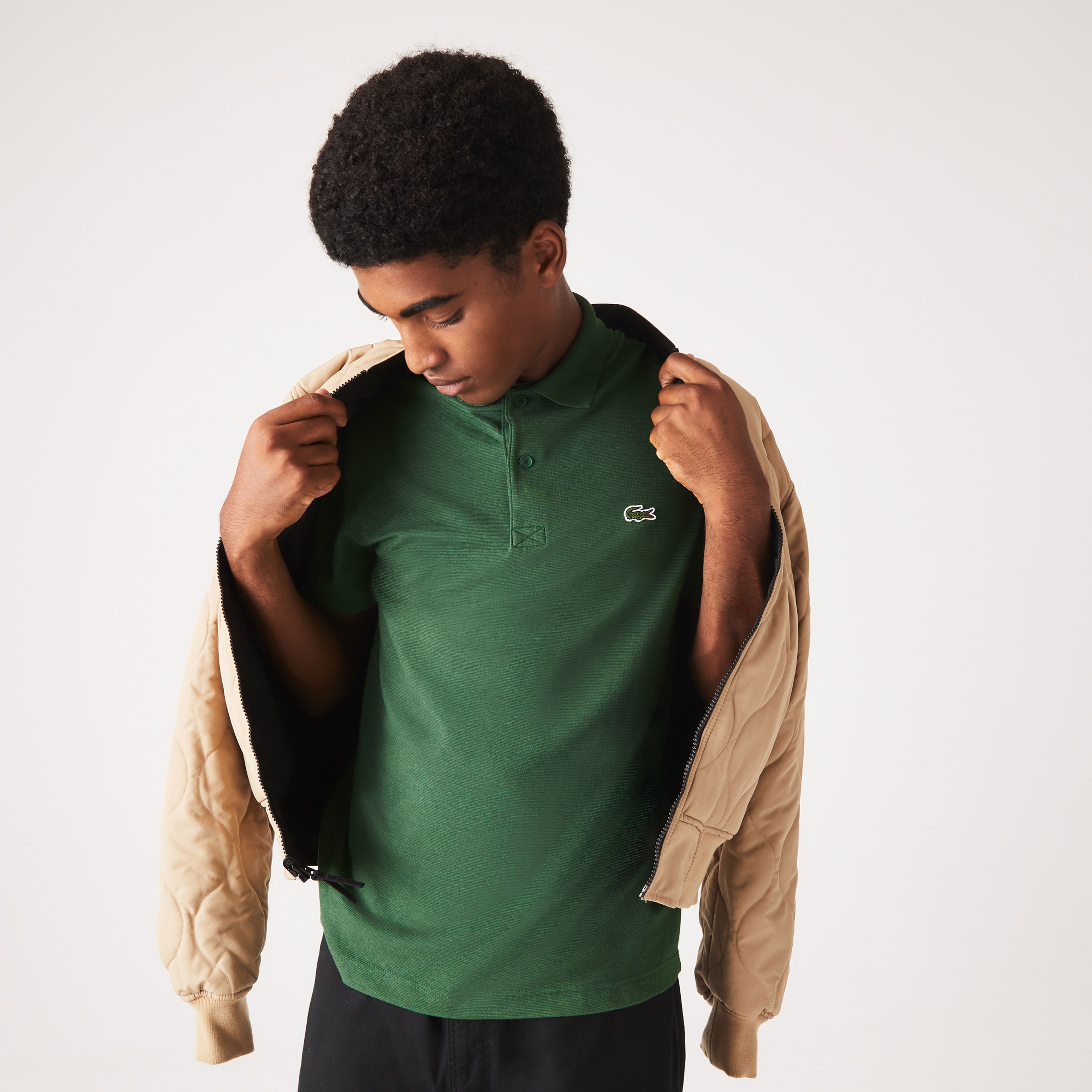 Erkek Regular Fit Yeşil Polo
