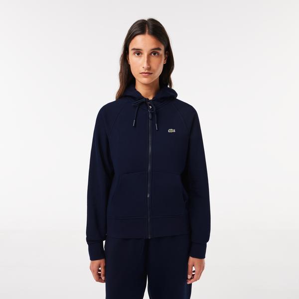 Kadın Regular Fit Kapüşonlu Lacivert Sweatshirt