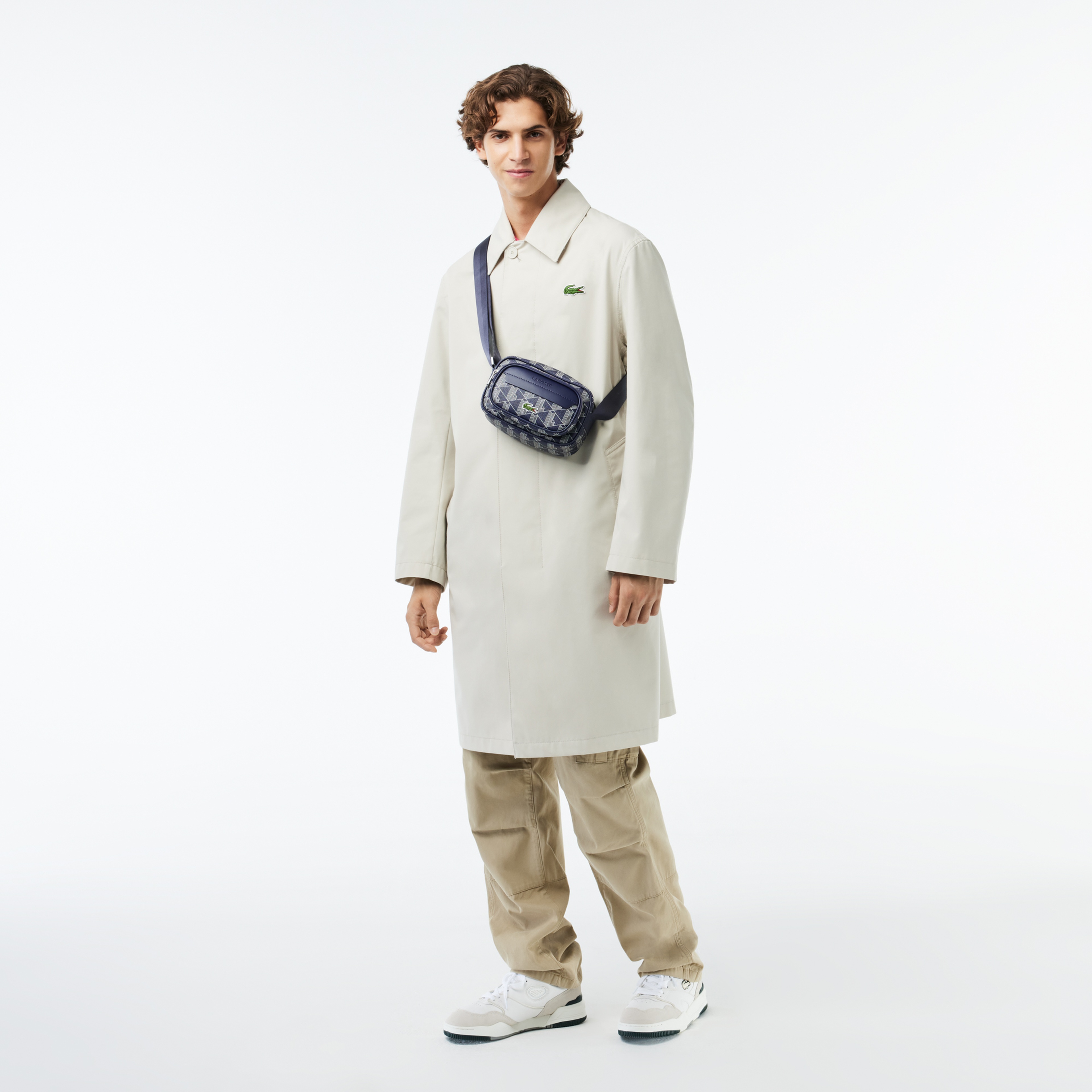 The Blend Erkek Monogram Lacivert Postacı Çantası