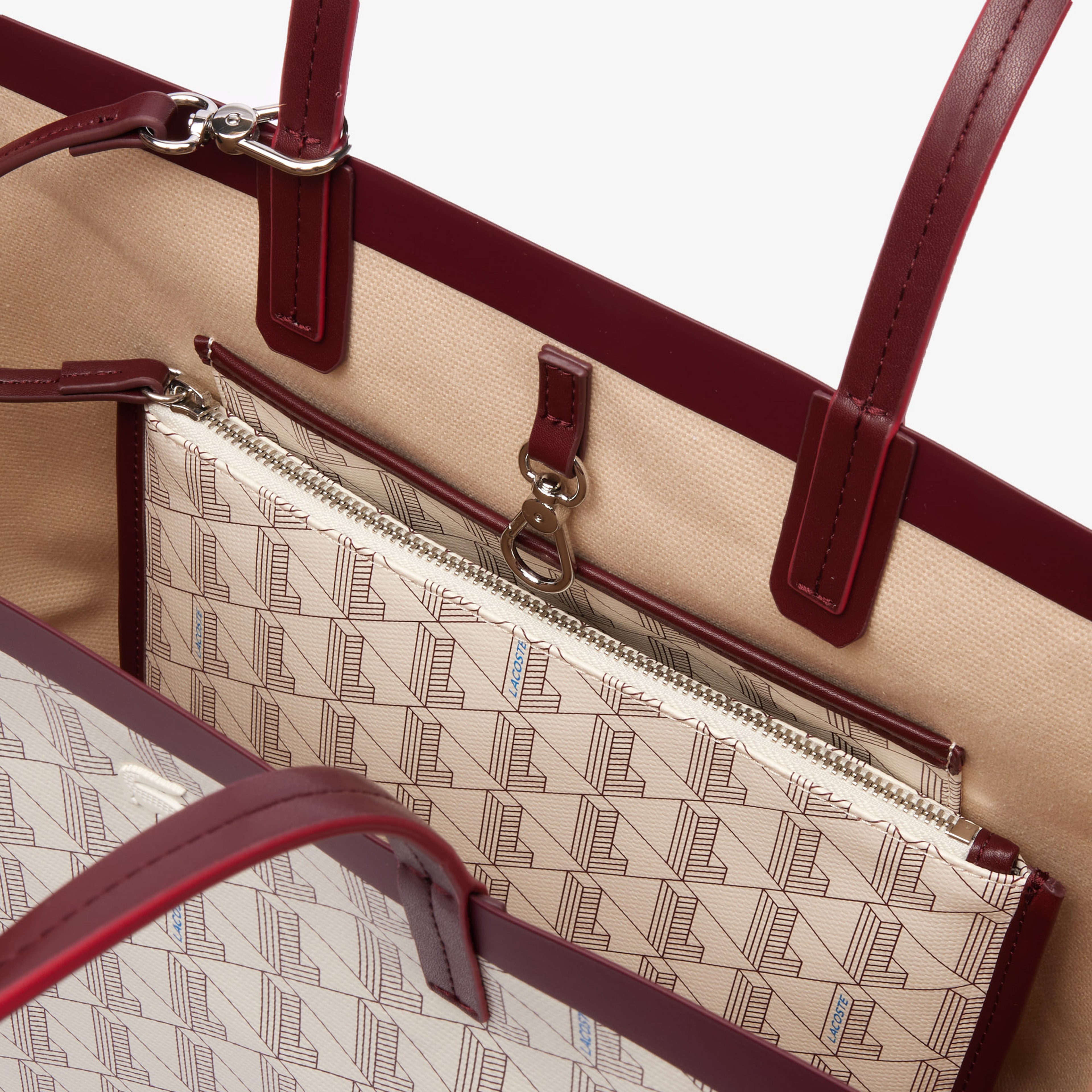 Kadın Monogram Krem Omuz Çantası