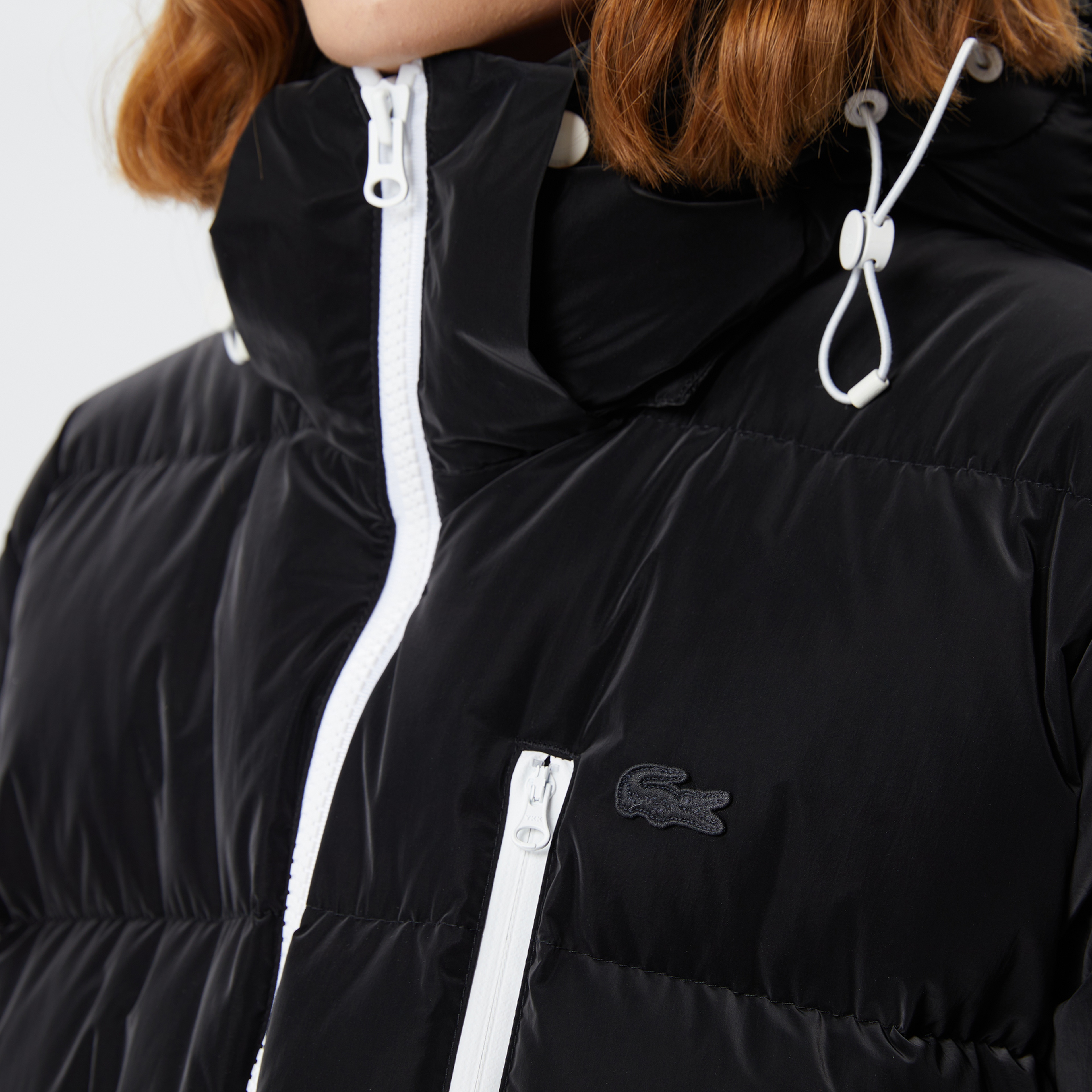 Kadın Kapüşonlu Kapitone Siyah Mont