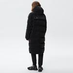 Kadın Kapüşonlu Kapitone Siyah Mont