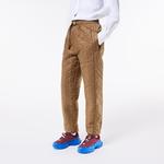 Kadın Straight Fit Monogram Kahverengi Eşofman Altı