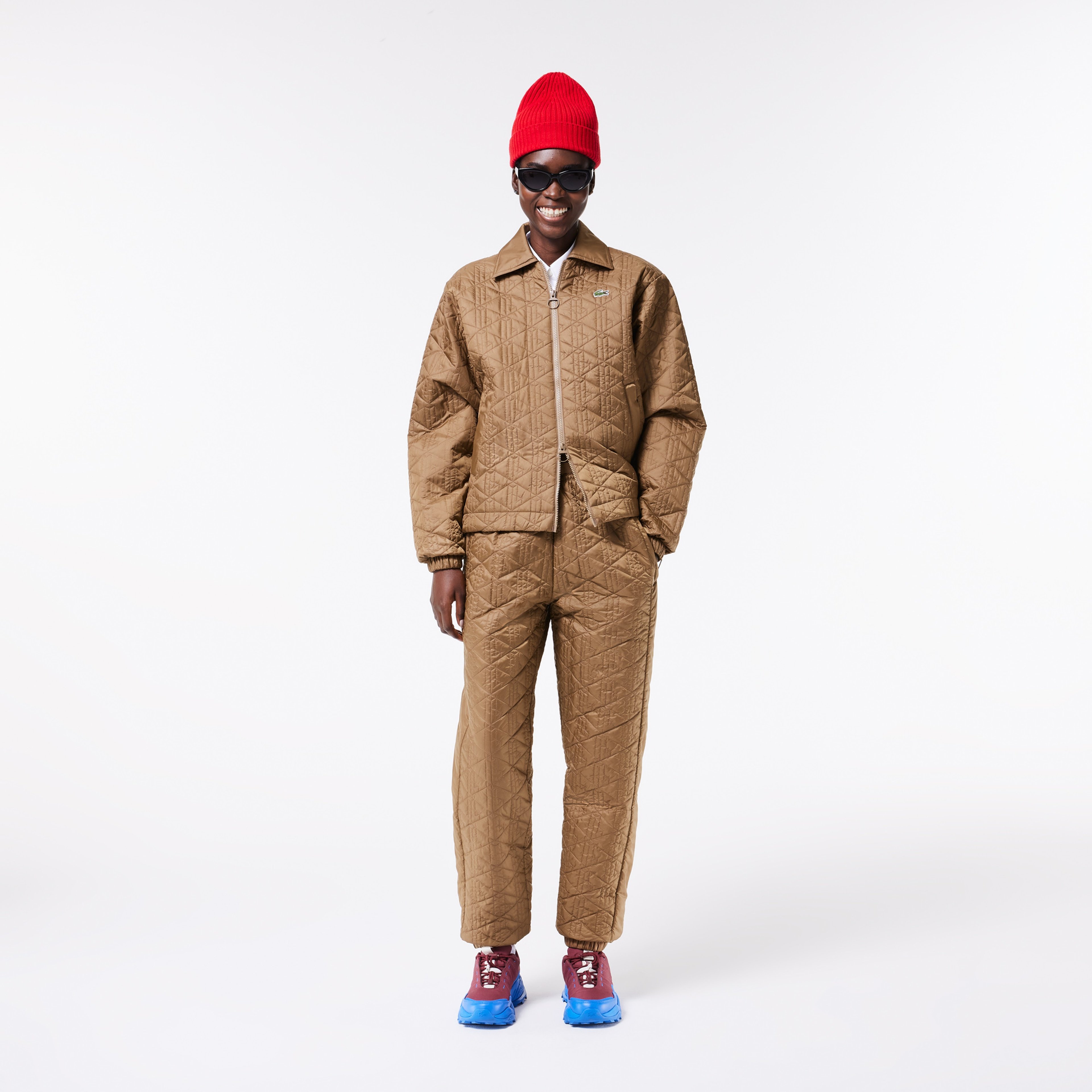 Kadın Straight Fit Monogram Kahverengi Eşofman Altı