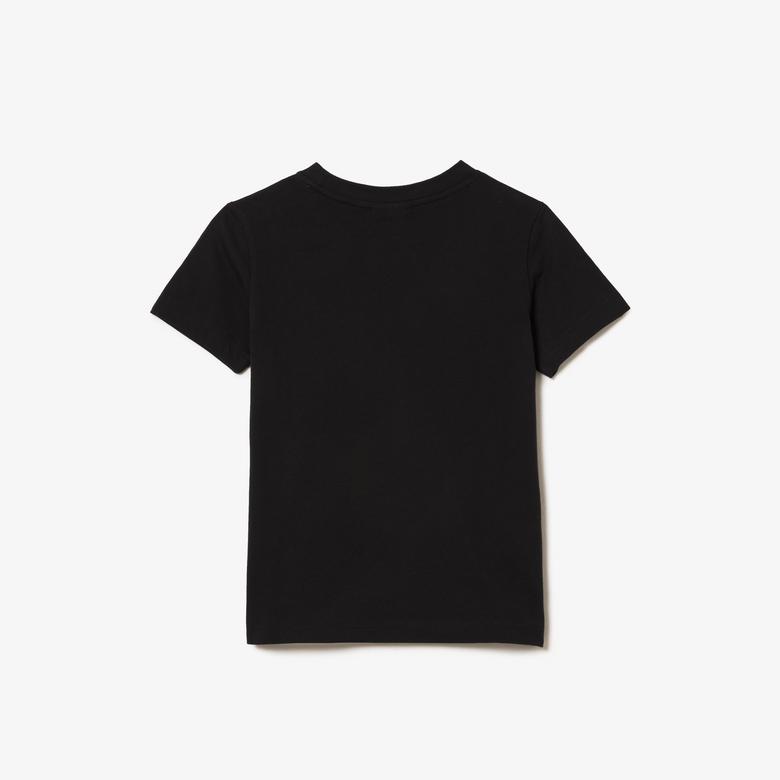 Çocuk Bisiklet Yaka Siyah T-Shirt