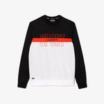SPORT Erkek Classic Fit Bisiklet Yaka Baskılı Siyah Sweatshirt