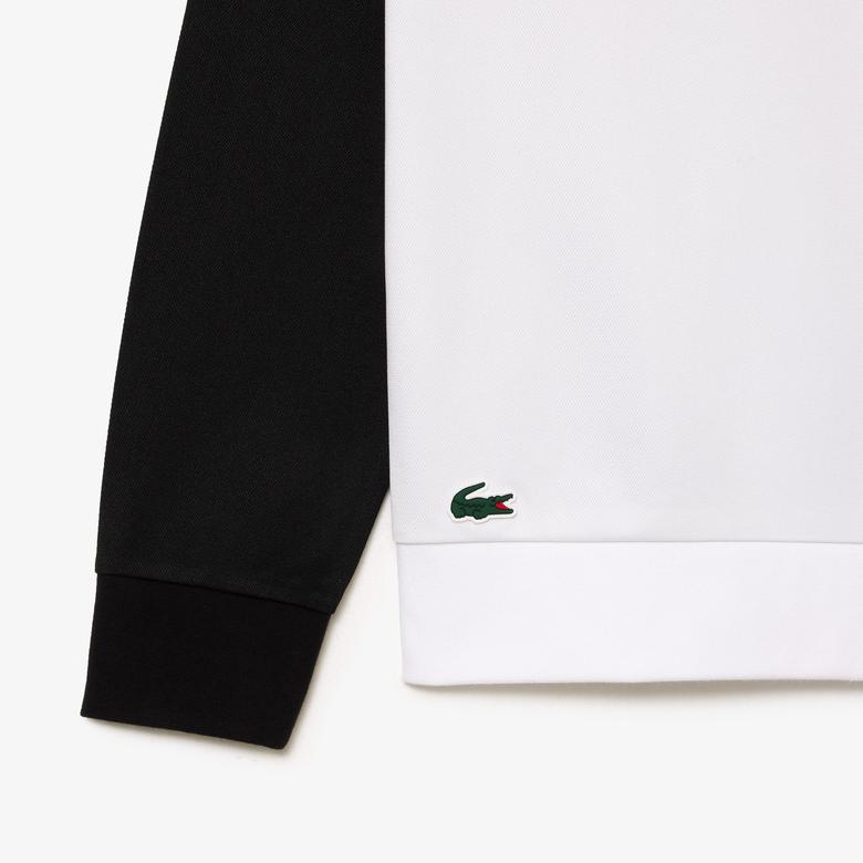 SPORT Erkek Classic Fit Bisiklet Yaka Baskılı Siyah Sweatshirt