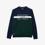 SPORT Erkek Classic Fit Bisiklet Yaka Baskılı Lacivert Sweatshirt
