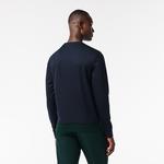 SPORT Erkek Classic Fit Bisiklet Yaka Baskılı Lacivert Sweatshirt