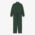 Kadın Regular Fit Uzun Kollu Fermuarlı Yeşil Elbise