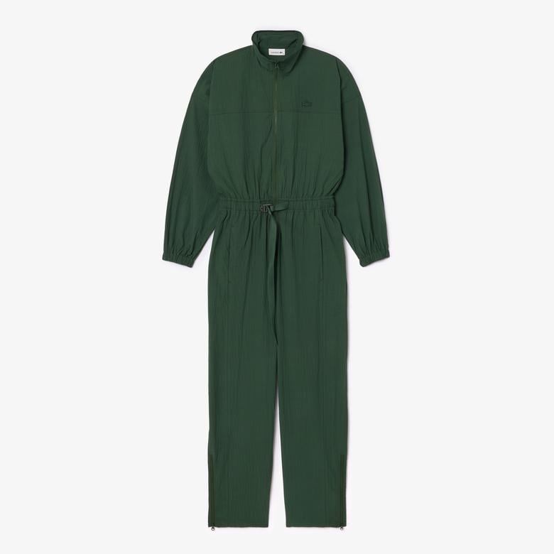 Kadın Regular Fit Uzun Kollu Fermuarlı Yeşil Elbise