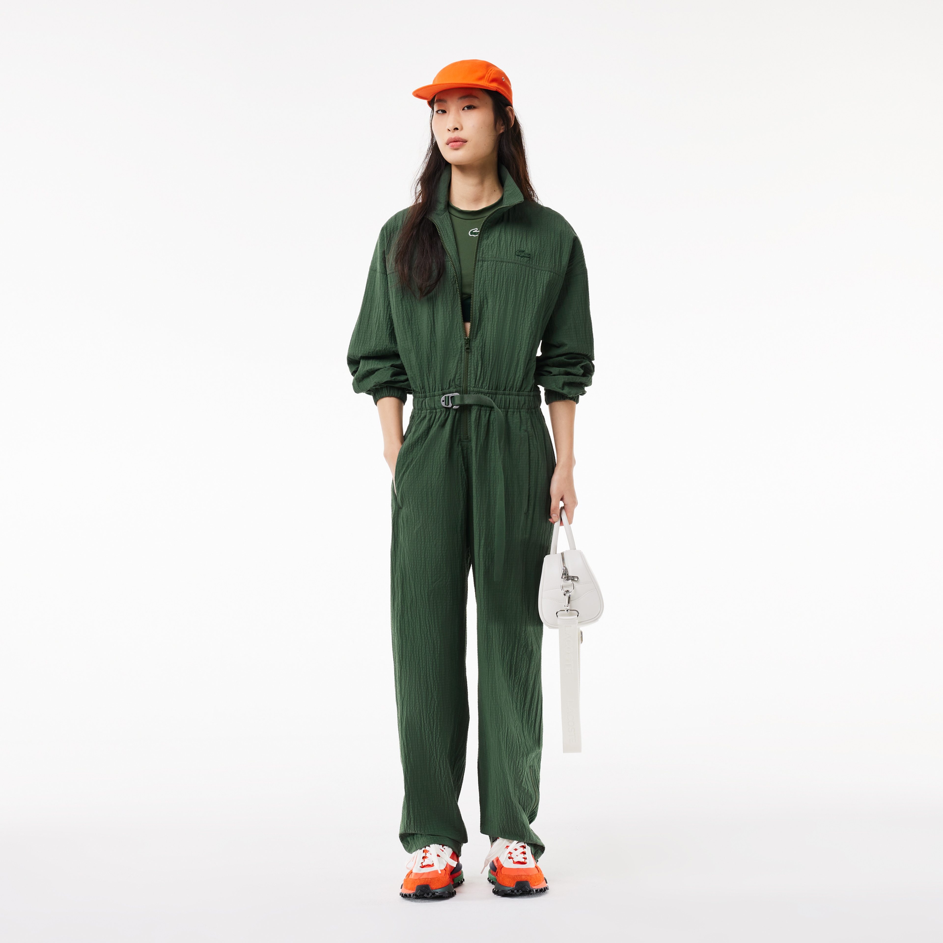 Kadın Regular Fit Uzun Kollu Fermuarlı Yeşil Elbise