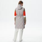 Kadın Kapüşonlu Kapitone Beyaz Yelek