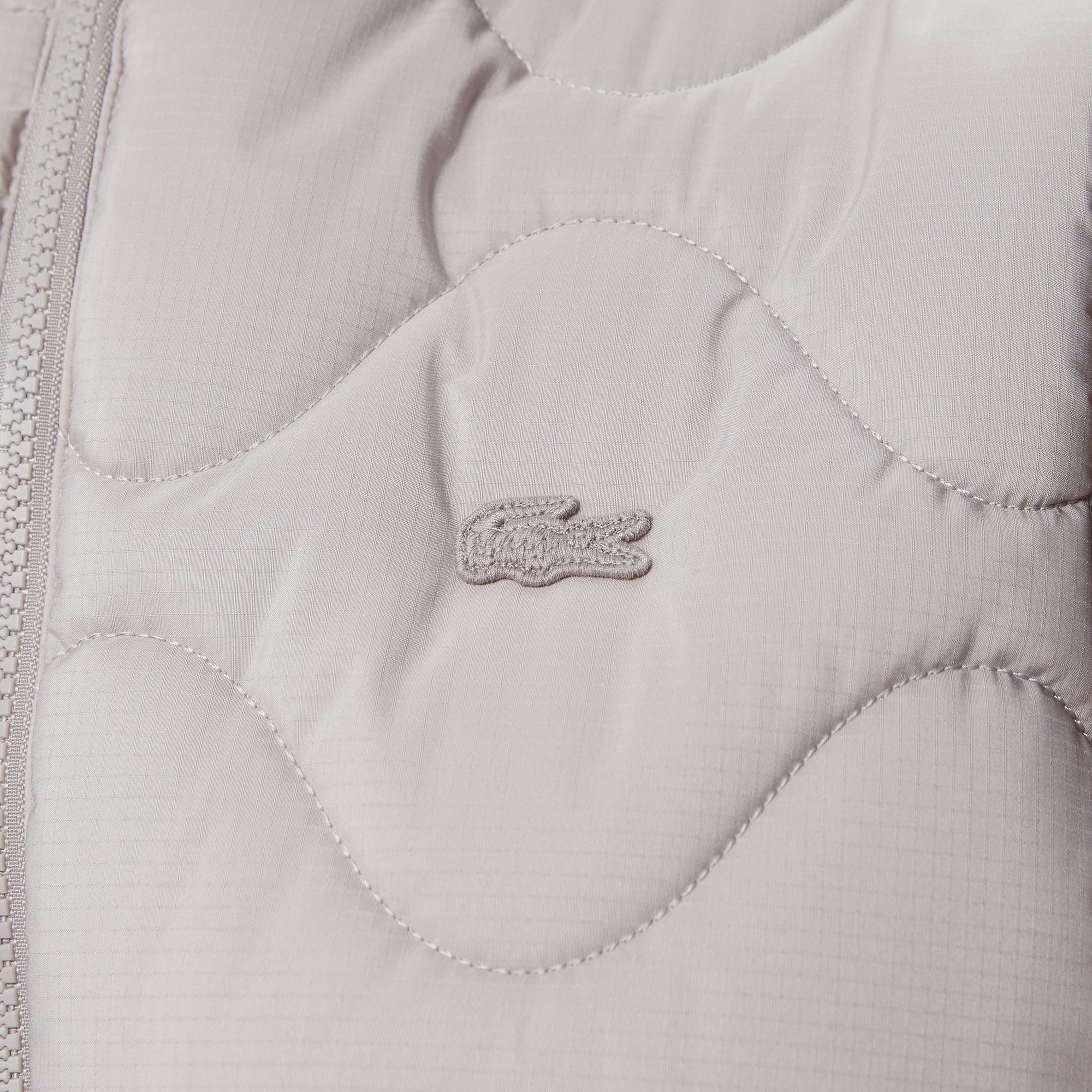 Kadın Kapüşonlu Kapitone Beyaz Yelek