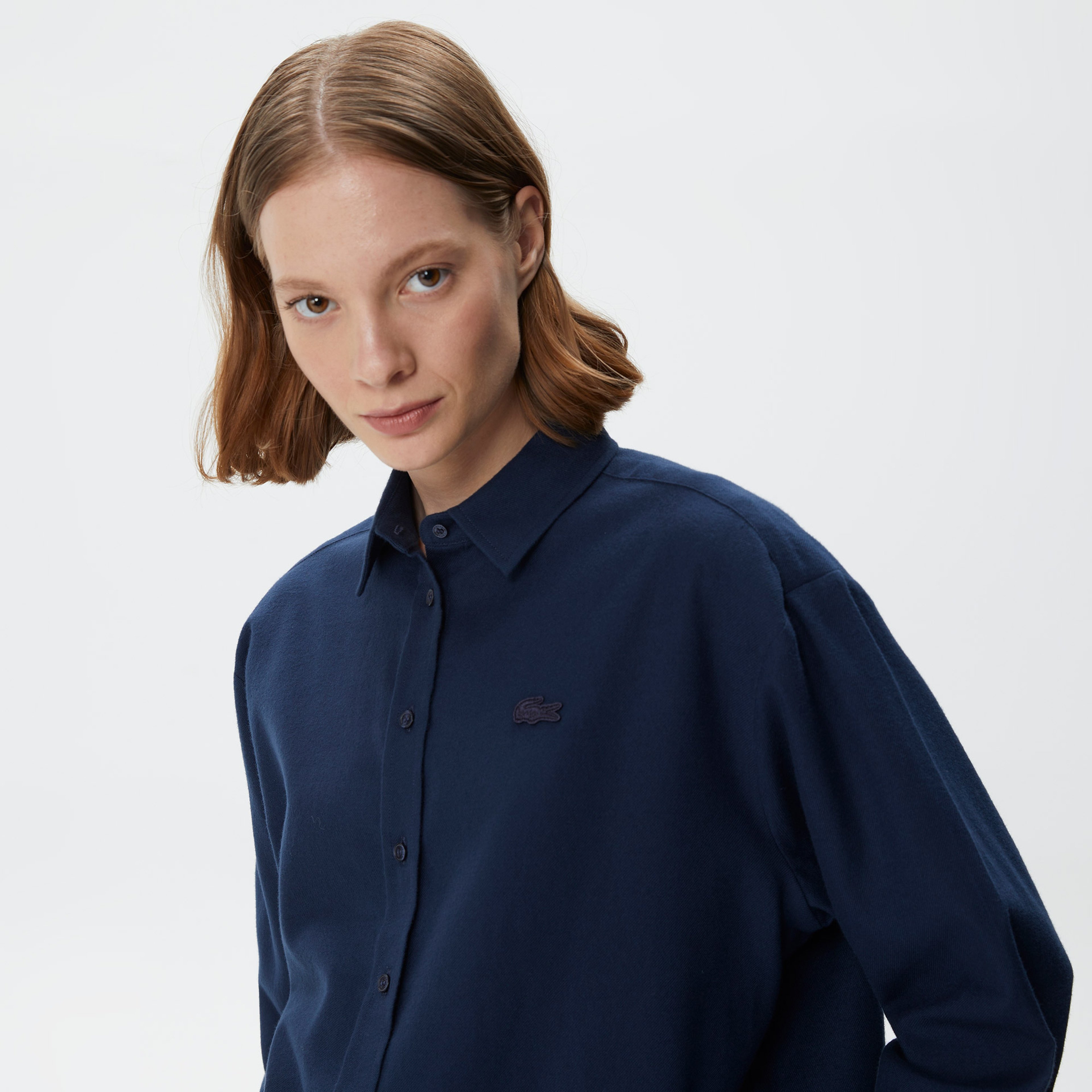 Kadın Uzun Kollu Lacivert Gömlek