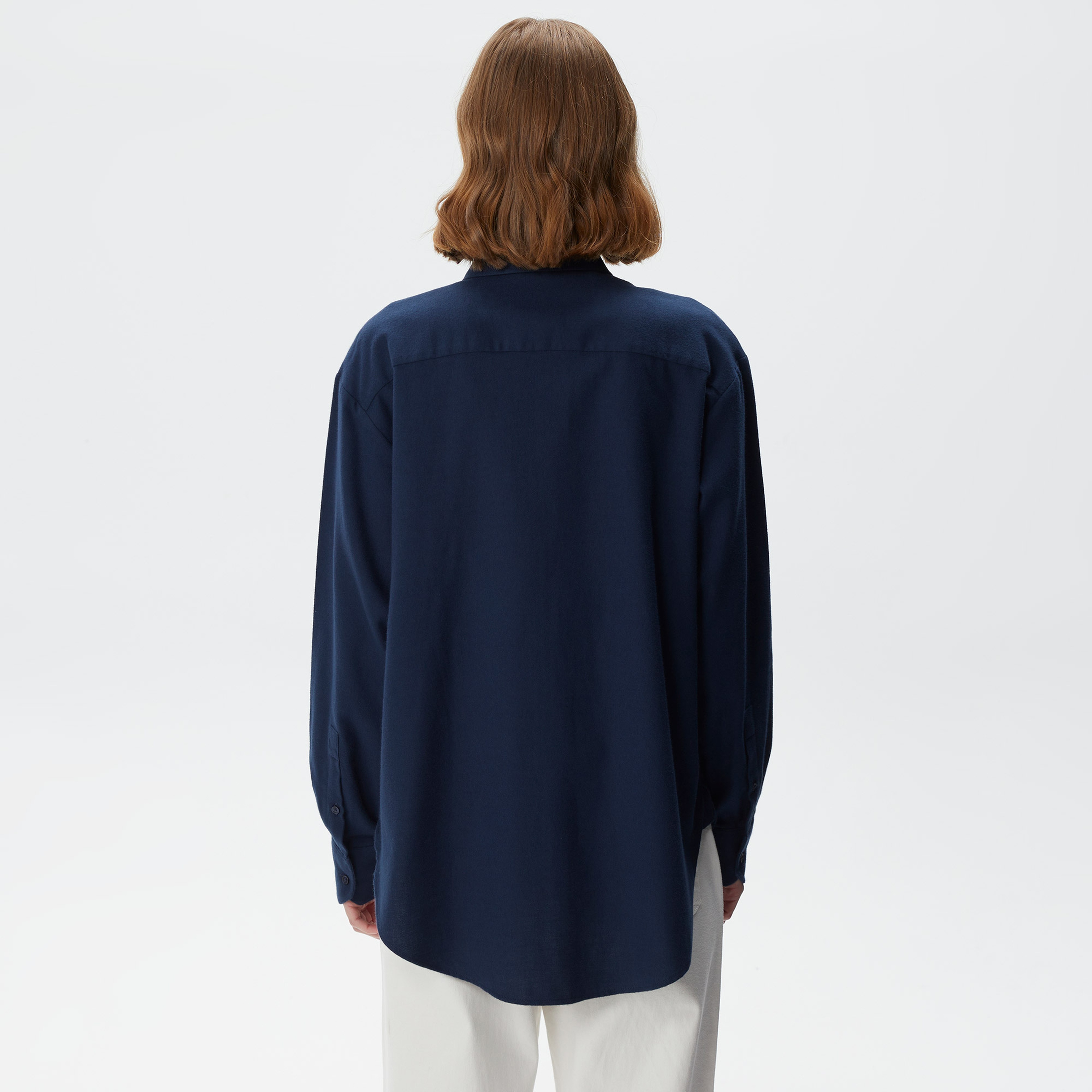 Kadın Uzun Kollu Lacivert Gömlek