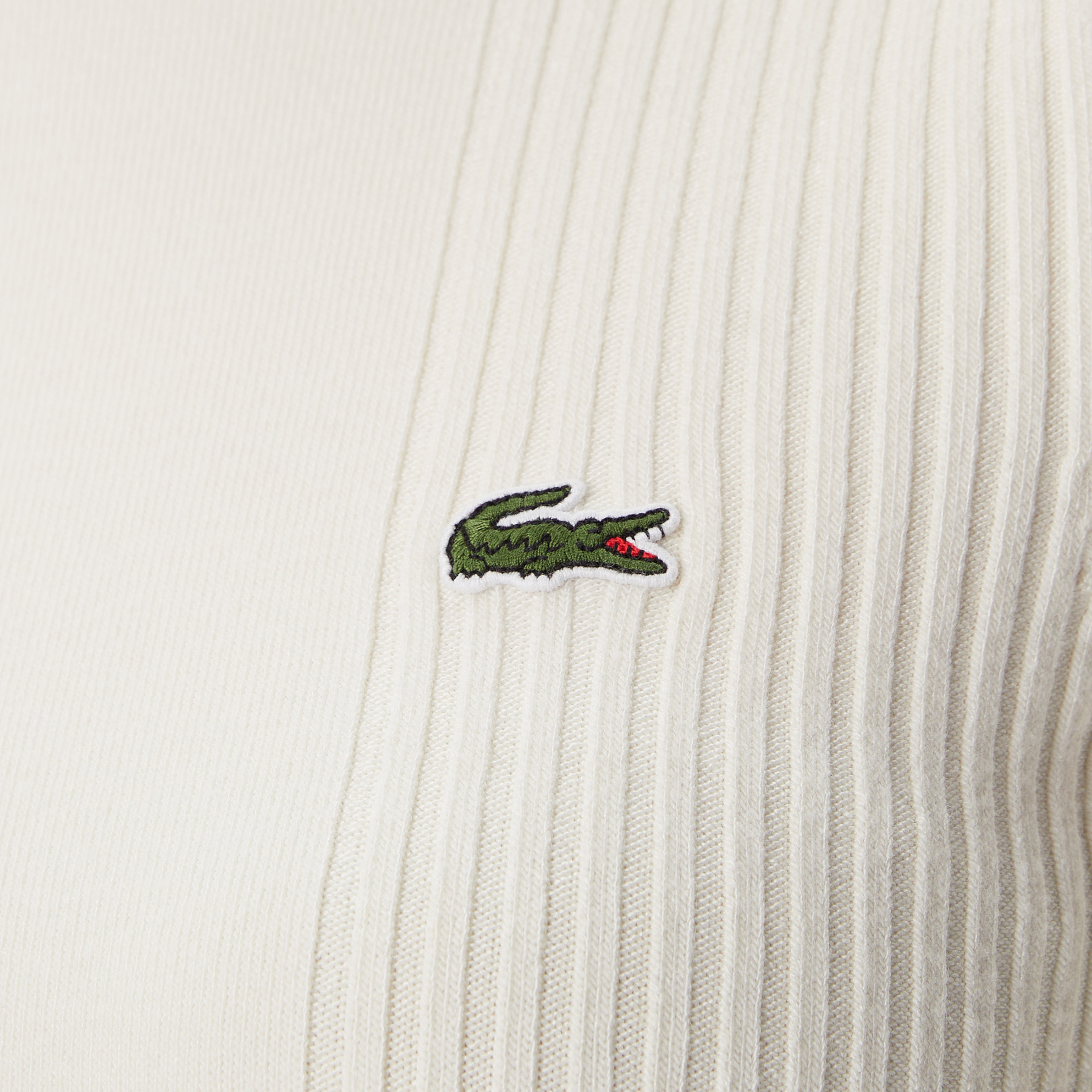 Kadın Slim Fit Dik Yaka Beyaz Kazak