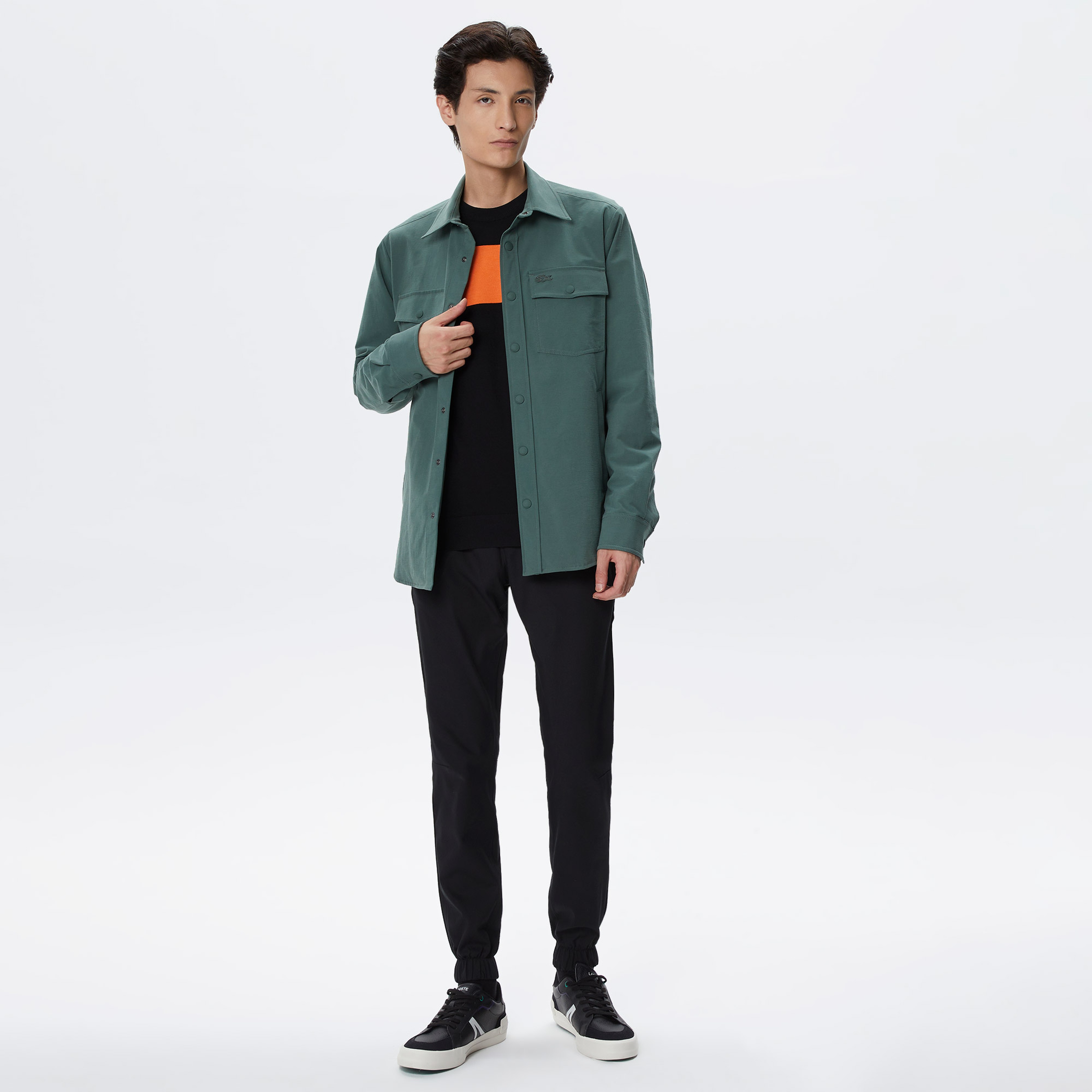 Erkek Gömlek Yaka Haki Ceket