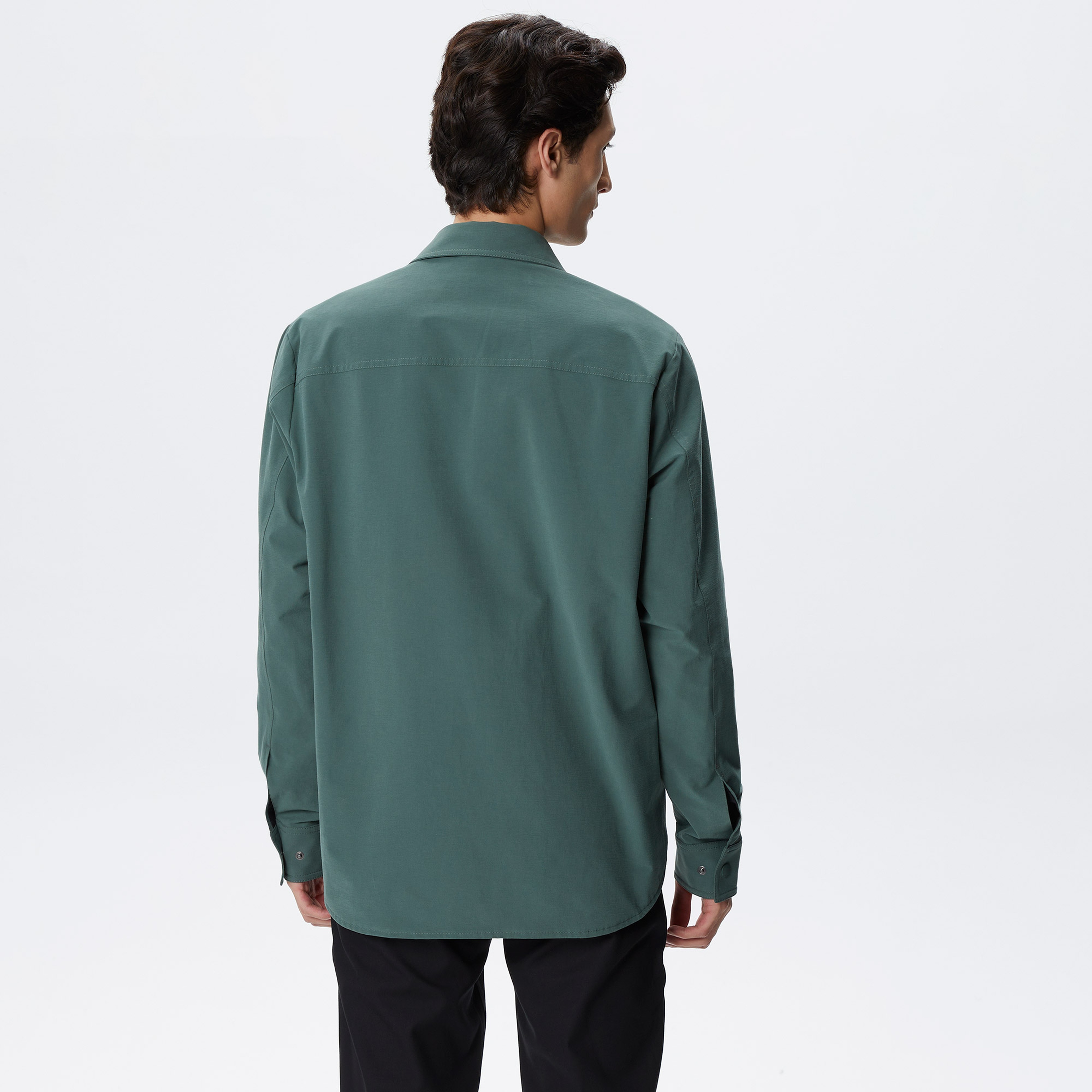 Erkek Gömlek Yaka Haki Ceket